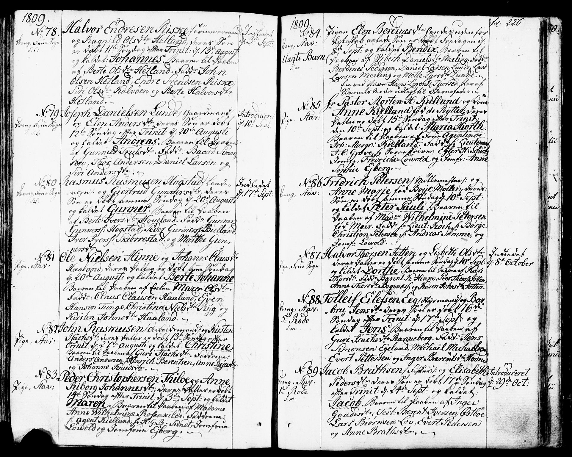 Domkirken sokneprestkontor, SAST/A-101812/001/30/30BB/L0007: Parish register (copy) no. B 7, 1791-1813, p. 226