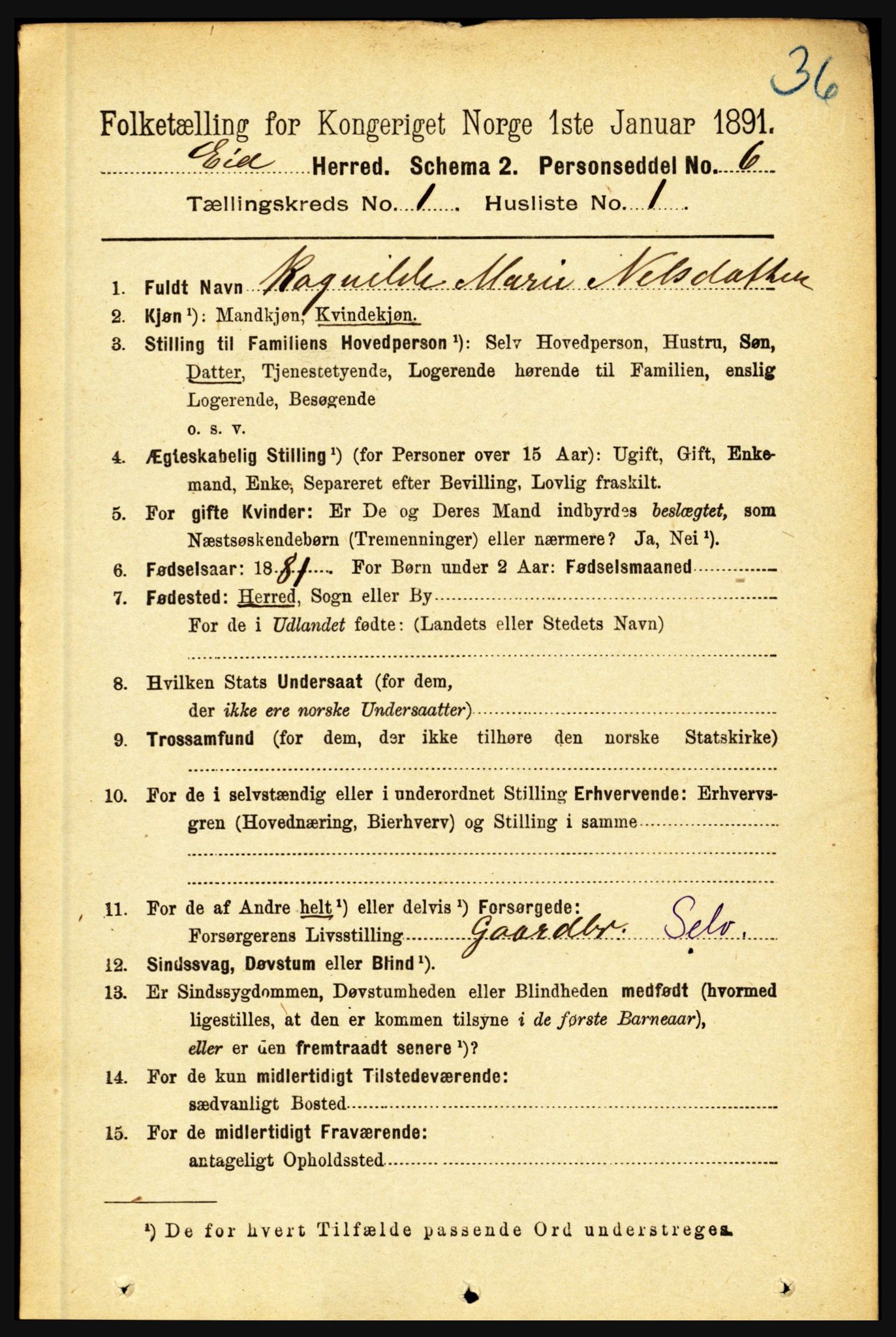 RA, 1891 census for 1443 Eid, 1891, p. 83