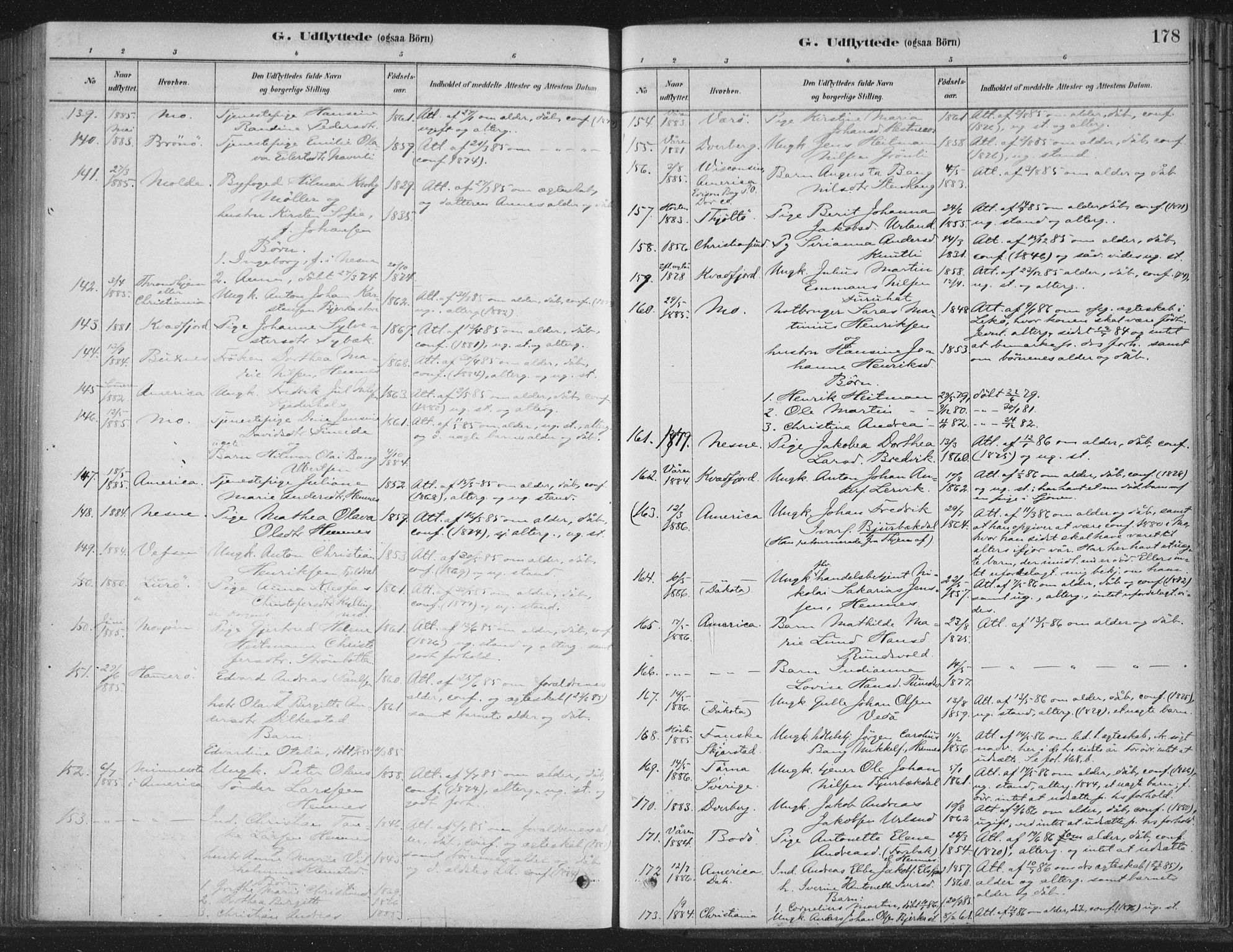 Ministerialprotokoller, klokkerbøker og fødselsregistre - Nordland, AV/SAT-A-1459/825/L0361: Parish register (official) no. 825A15, 1878-1893, p. 178