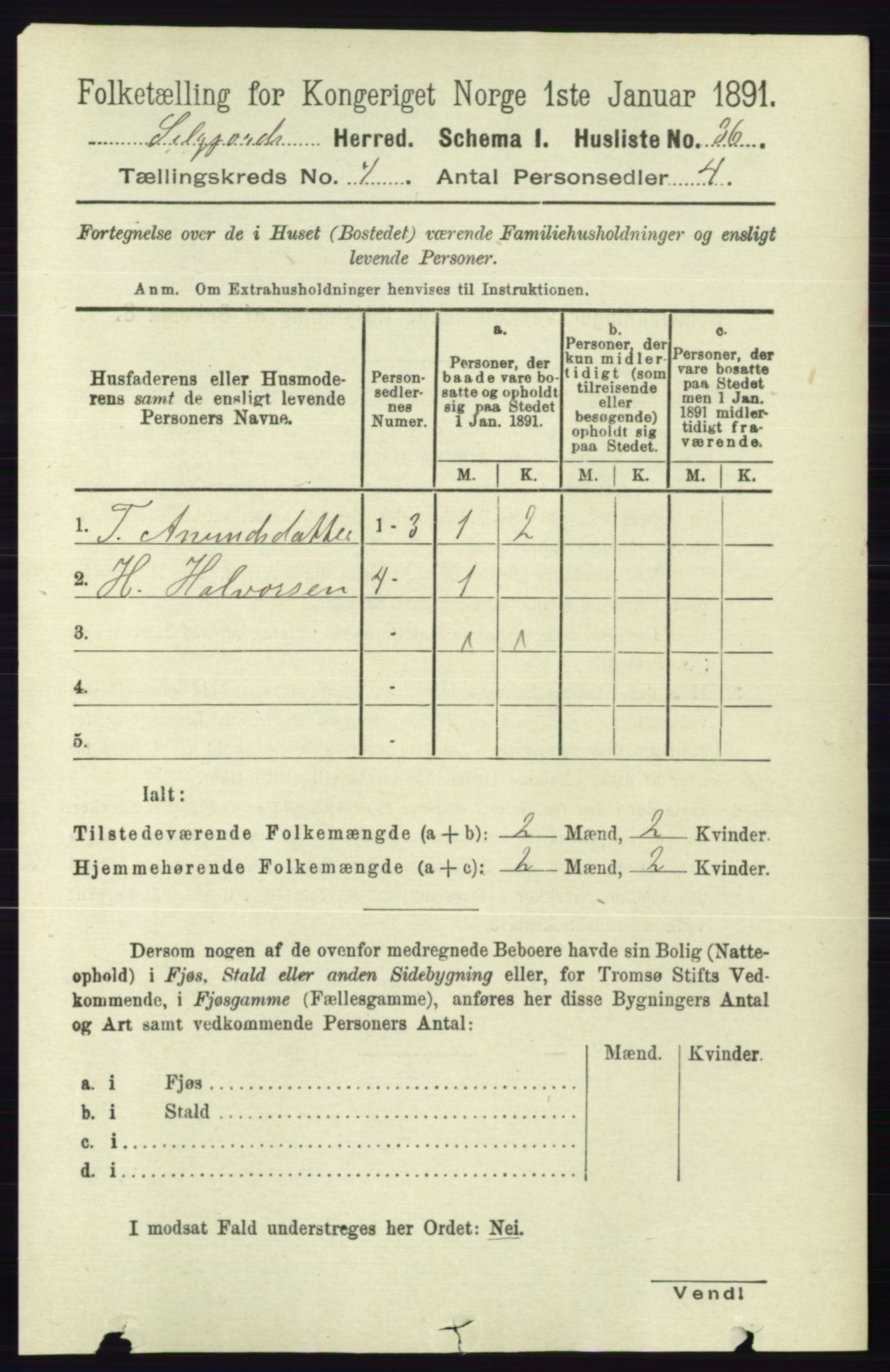 RA, 1891 census for 0828 Seljord, 1891, p. 2599