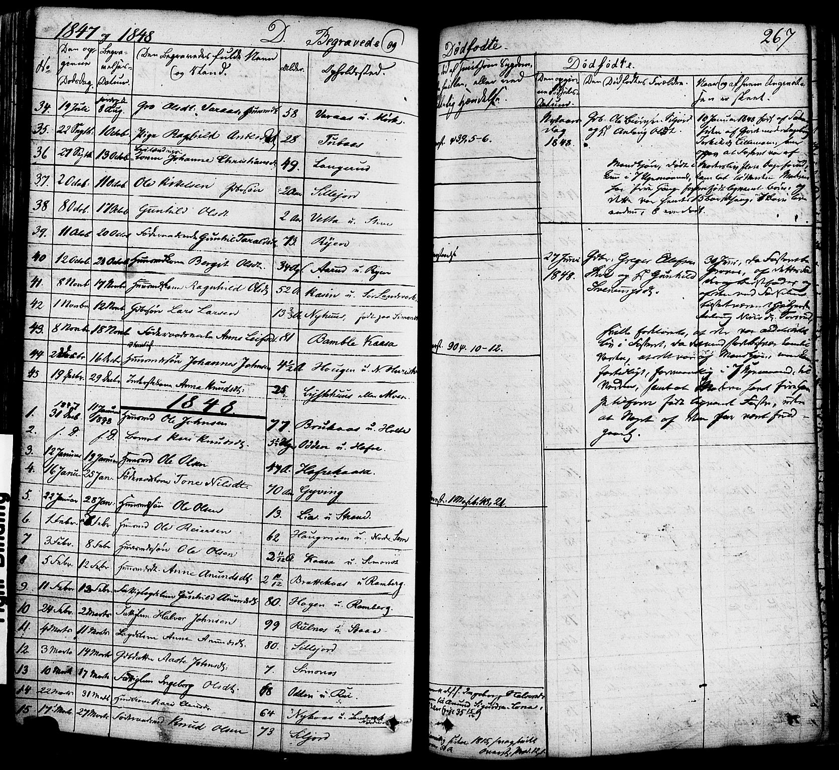 Heddal kirkebøker, SAKO/A-268/F/Fa/L0006: Parish register (official) no. I 6, 1837-1854, p. 267