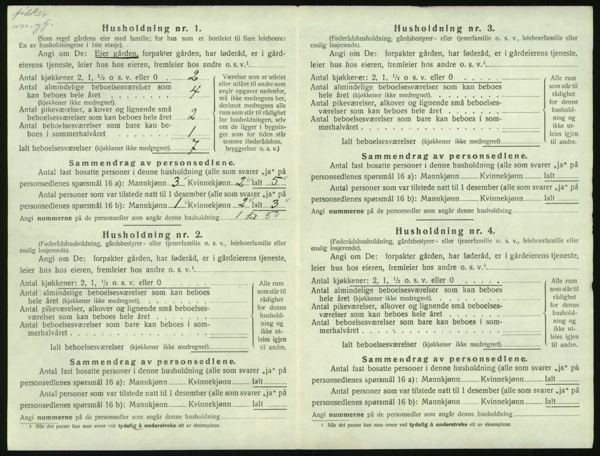 SAK, 1920 census for Eide, 1920, p. 167