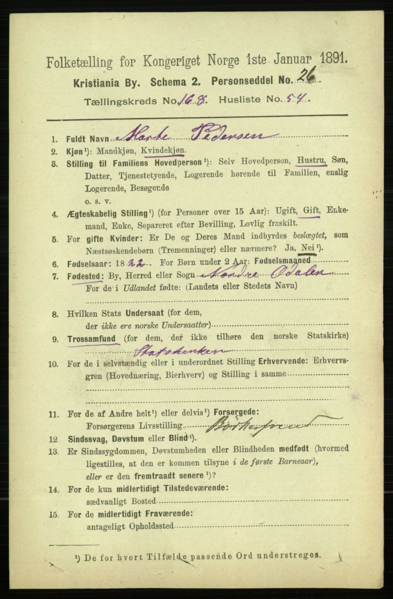 RA, 1891 census for 0301 Kristiania, 1891, p. 98780