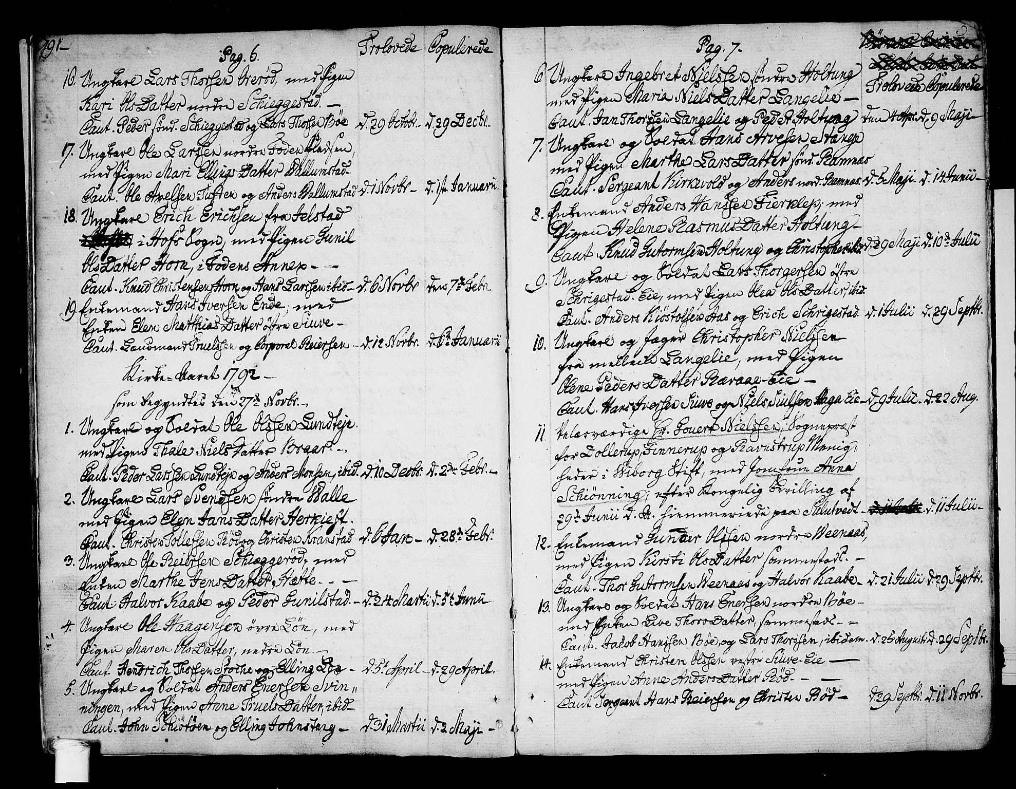 Ramnes kirkebøker, AV/SAKO-A-314/F/Fa/L0003: Parish register (official) no. I 3, 1790-1813, p. 6-7