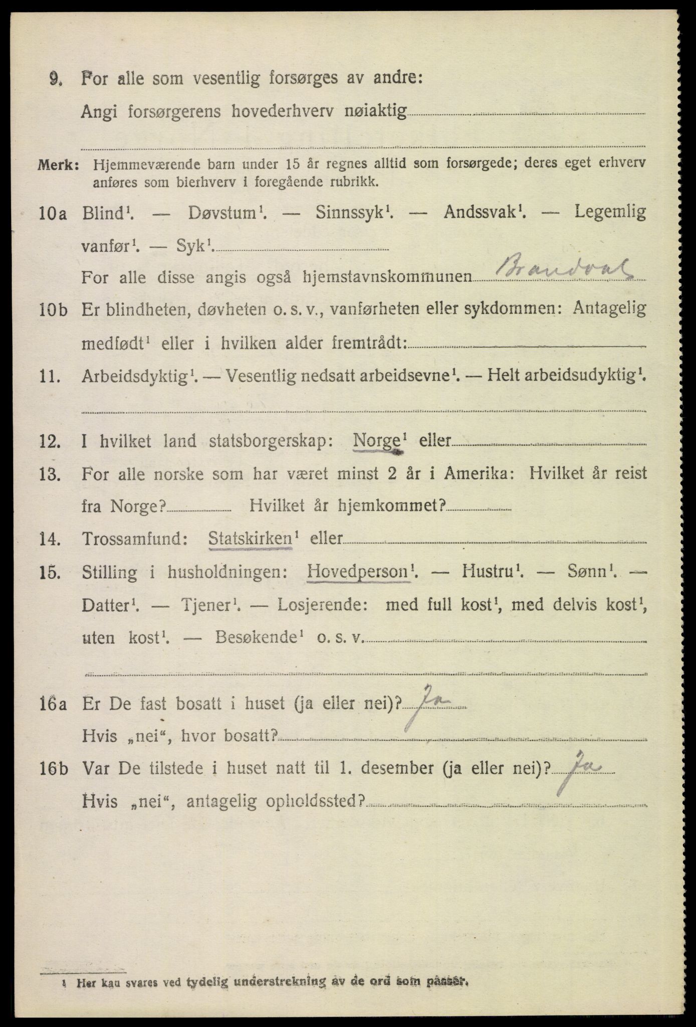 SAH, 1920 census for Brandval, 1920, p. 3763