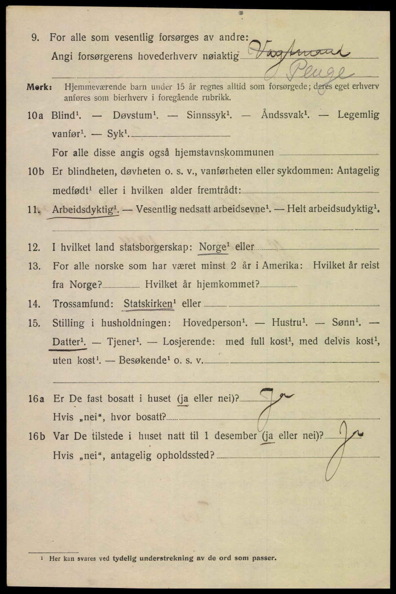 SAK, 1920 census for Mandal, 1920, p. 8156