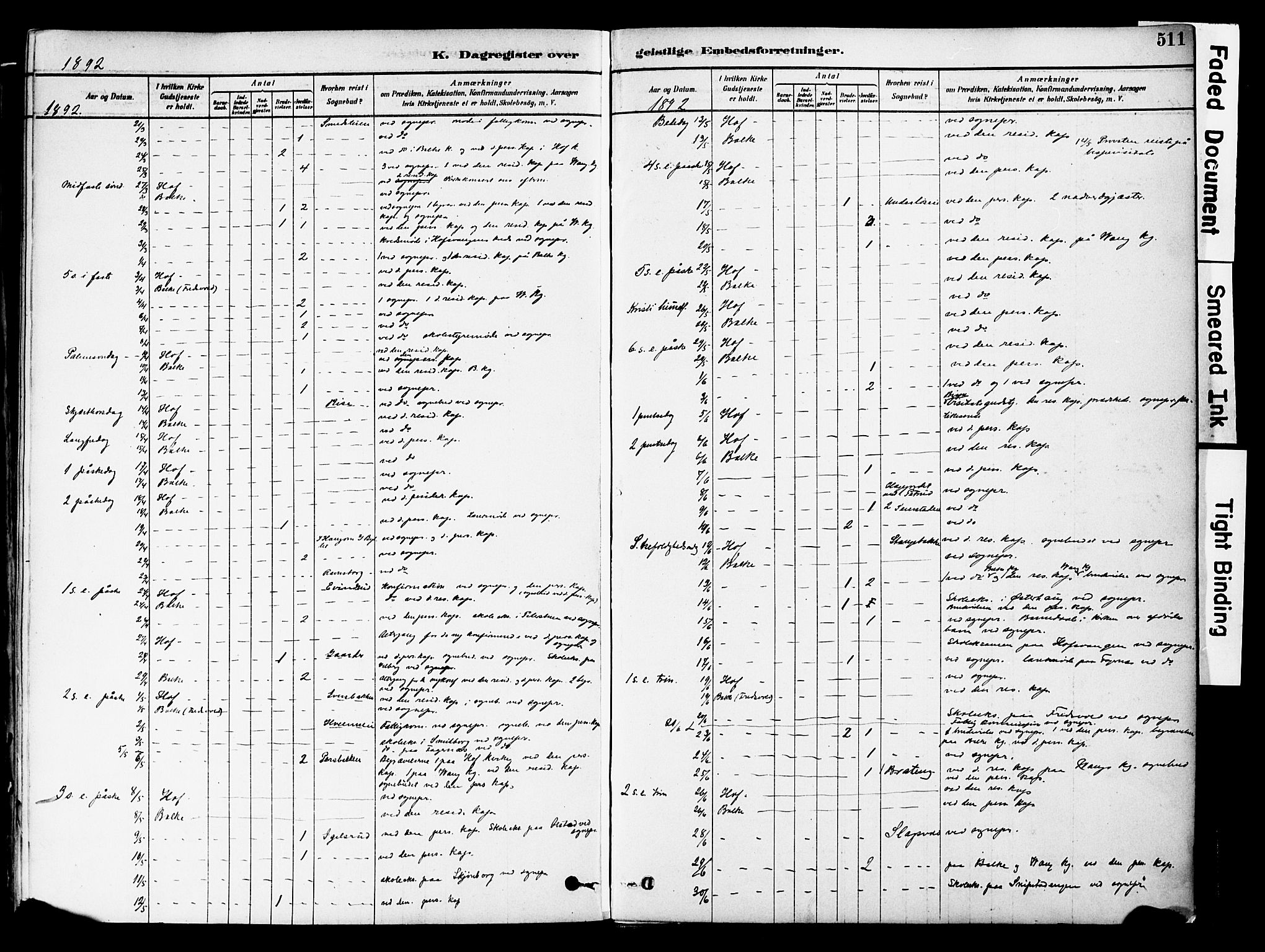 Østre Toten prestekontor, SAH/PREST-104/H/Ha/Haa/L0006: Parish register (official) no. 6 /1, 1878-1896, p. 511