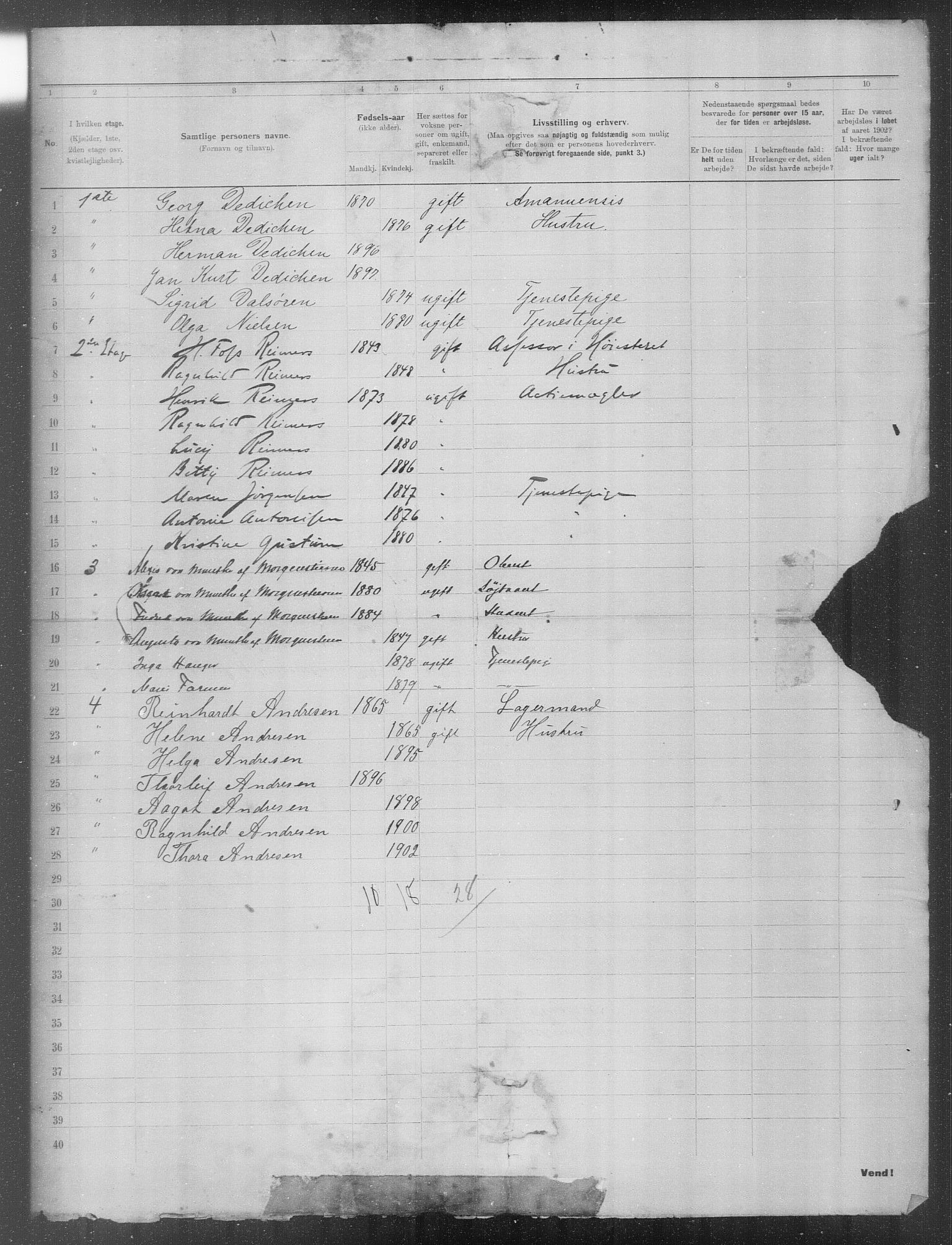 OBA, Municipal Census 1902 for Kristiania, 1902, p. 22576