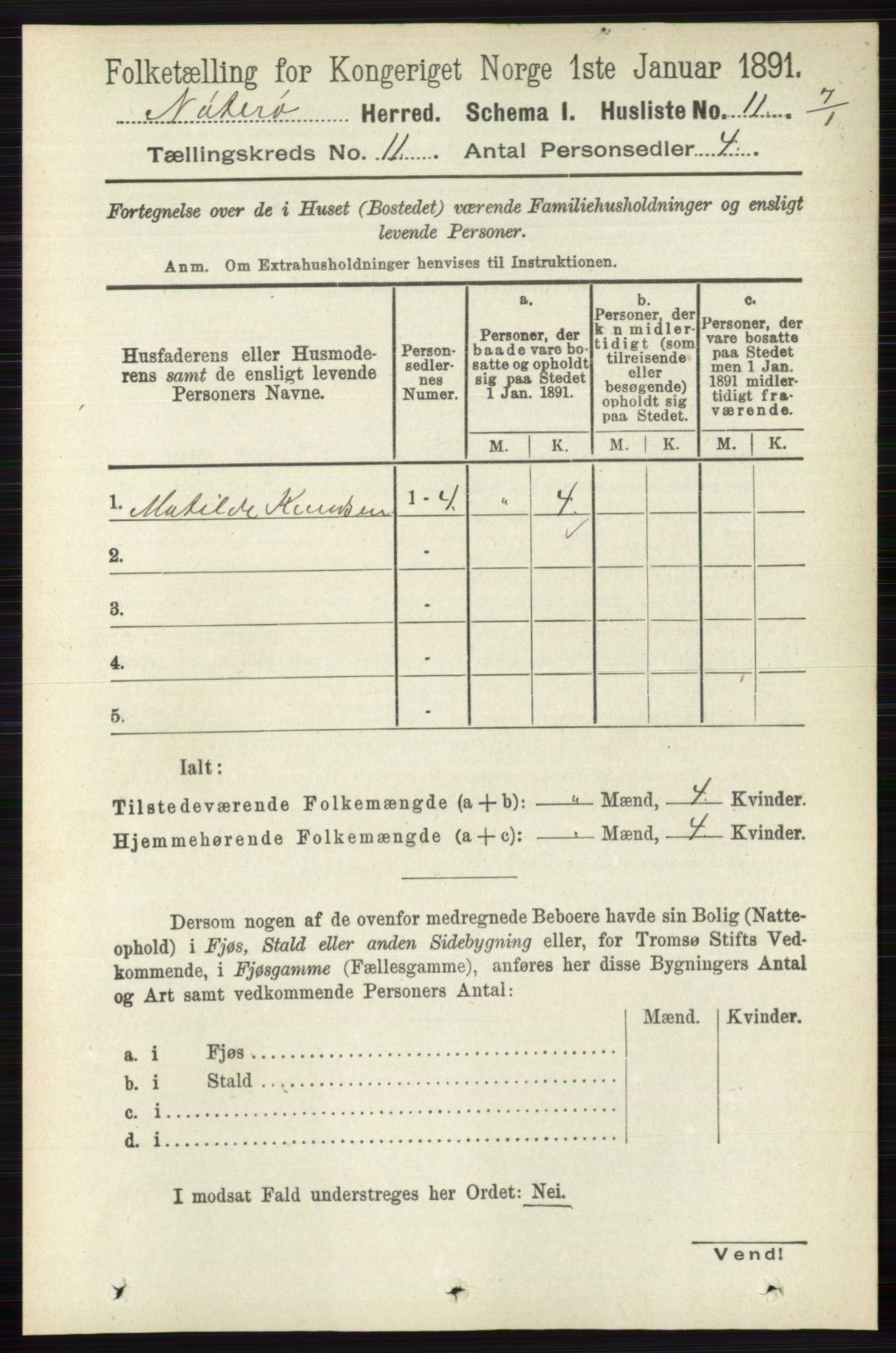 RA, 1891 census for 0722 Nøtterøy, 1891, p. 5747