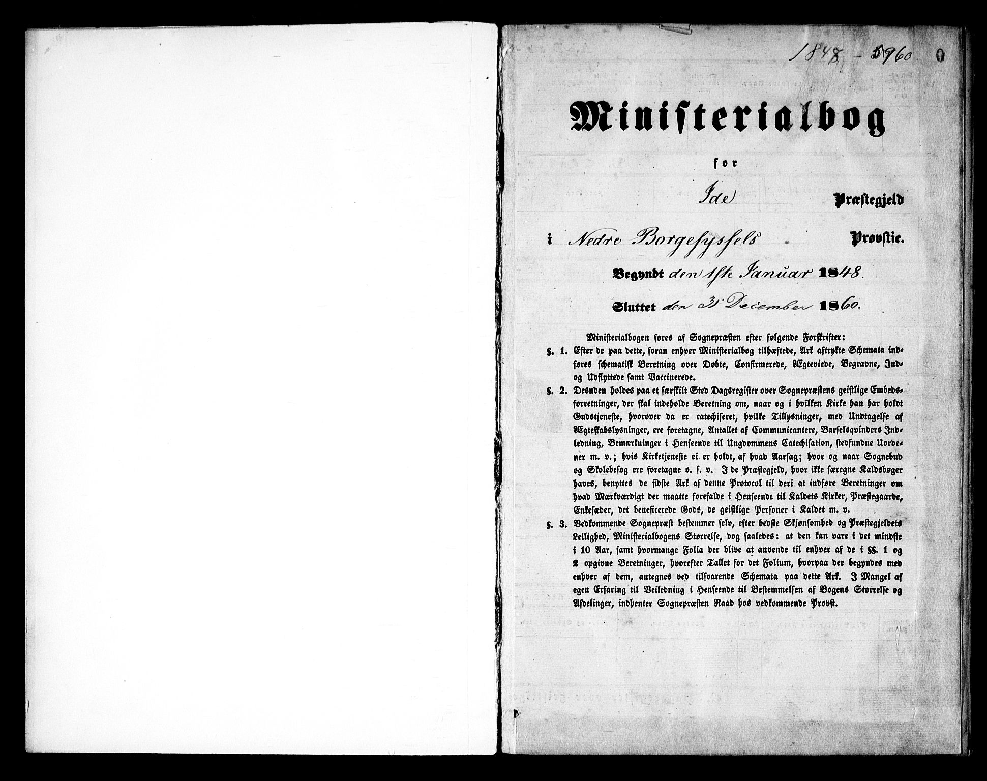 Idd prestekontor Kirkebøker, AV/SAO-A-10911/F/Fc/L0004a: Parish register (official) no. III 4A, 1848-1860