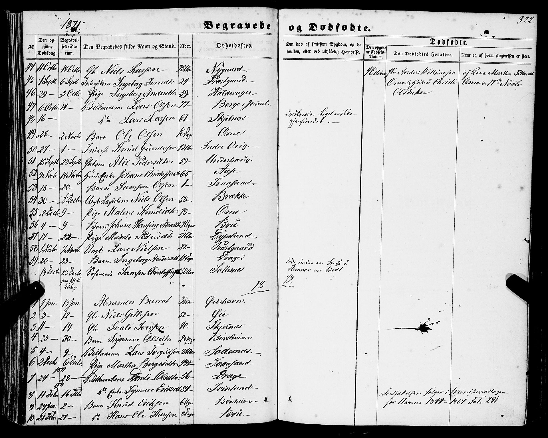 Strandebarm sokneprestembete, AV/SAB-A-78401/H/Haa: Parish register (official) no. A 8, 1858-1872, p. 322