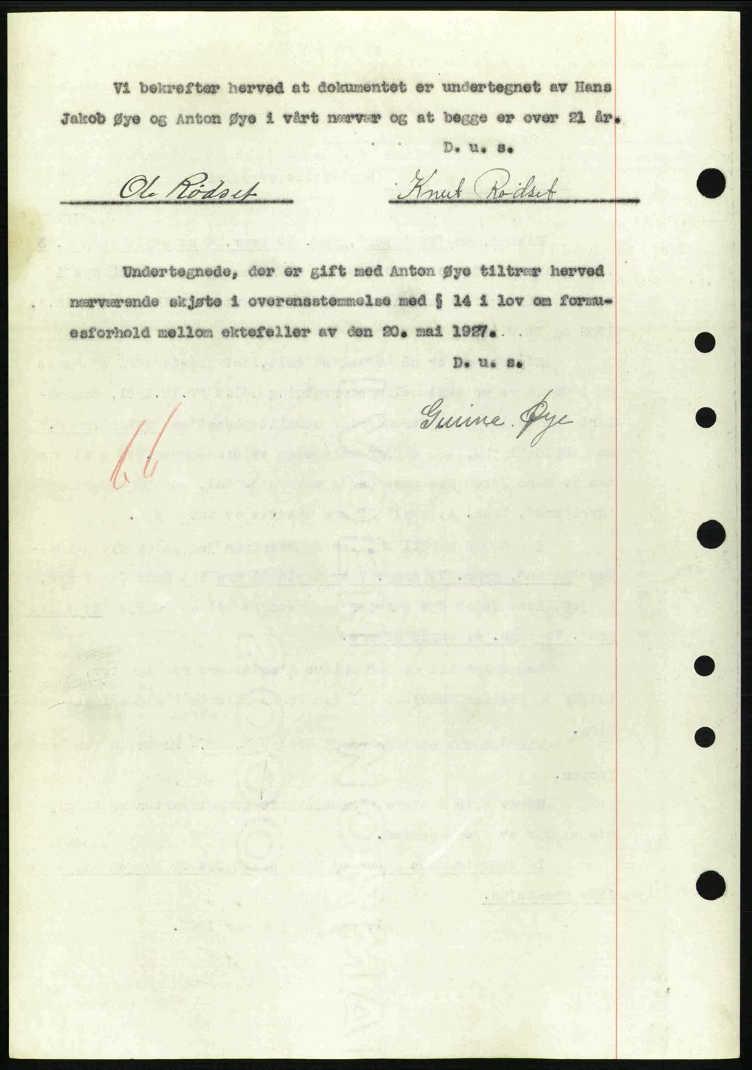 Nordre Sunnmøre sorenskriveri, AV/SAT-A-0006/1/2/2C/2Ca: Mortgage book no. A13, 1942-1942, Diary no: : 330/1942