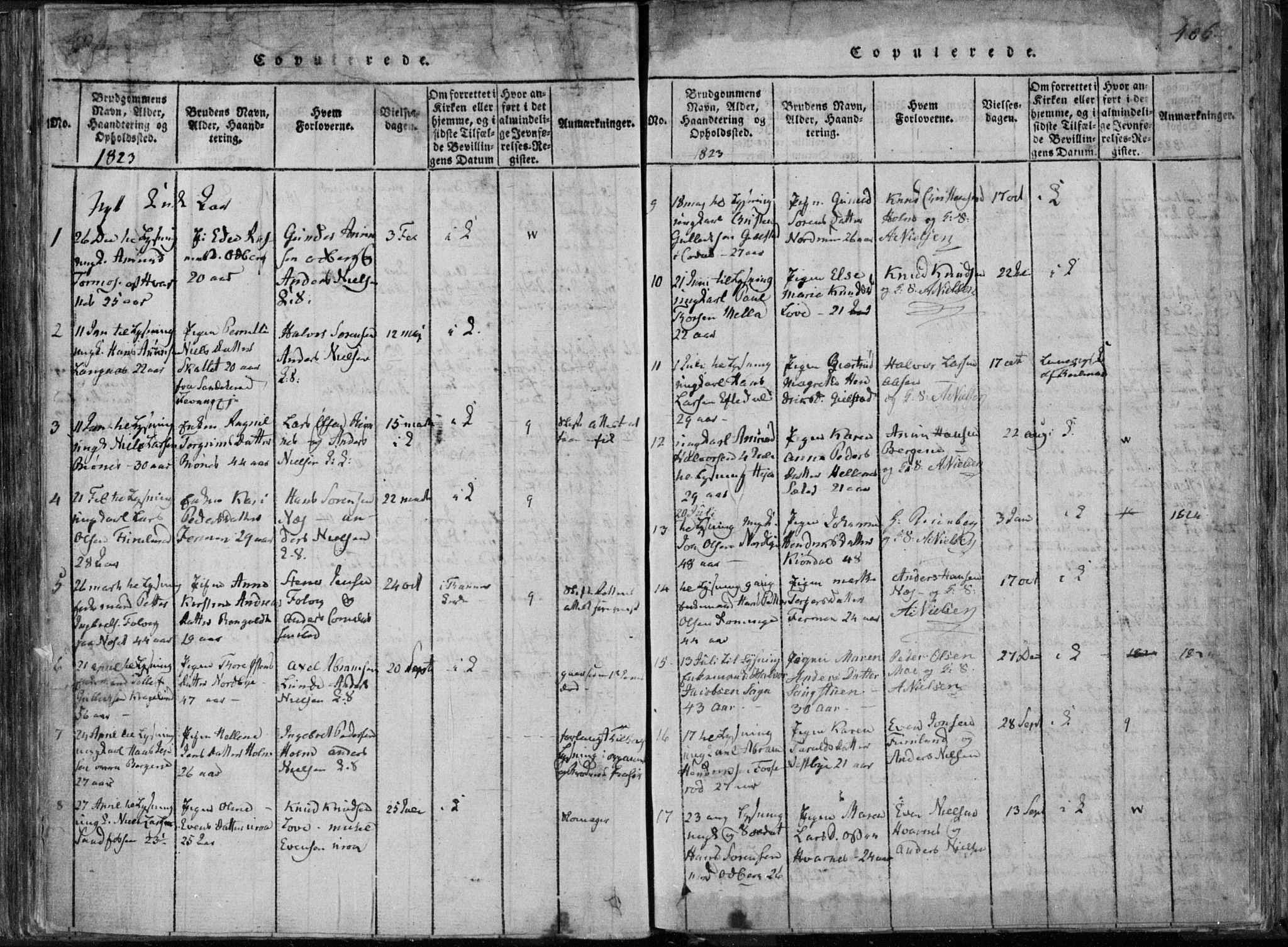 Hedrum kirkebøker, SAKO/A-344/F/Fa/L0004: Parish register (official) no. I 4, 1817-1835, p. 405-406