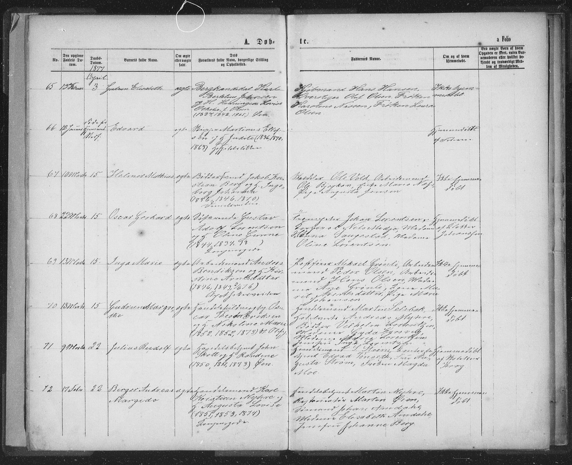 Ministerialprotokoller, klokkerbøker og fødselsregistre - Sør-Trøndelag, AV/SAT-A-1456/601/L0090: Parish register (copy) no. 601C08, 1877-1878