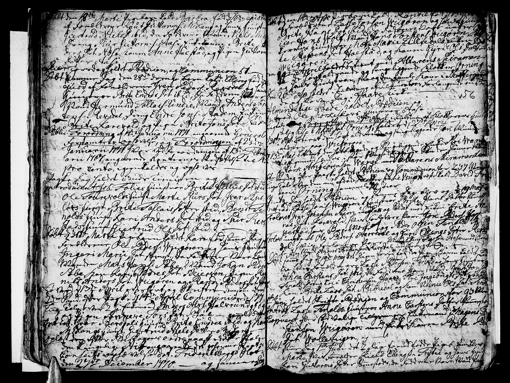 Vik sokneprestembete, SAB/A-81501: Parish register (official) no. A 3 /1, 1755-1771, p. 56