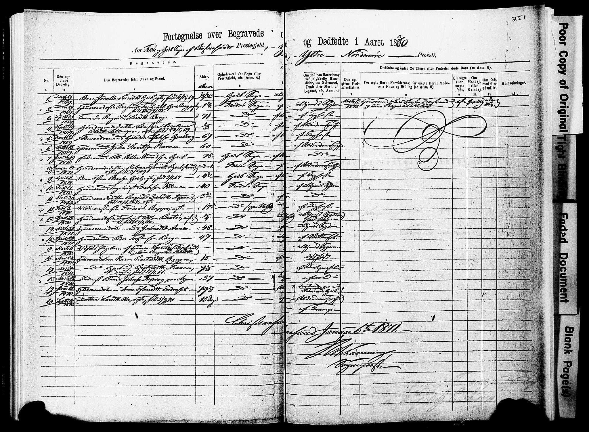 Ministerialprotokoller, klokkerbøker og fødselsregistre - Møre og Romsdal, SAT/A-1454/572/L0857: Parish register (official) no. 572D01, 1866-1872, p. 250-251