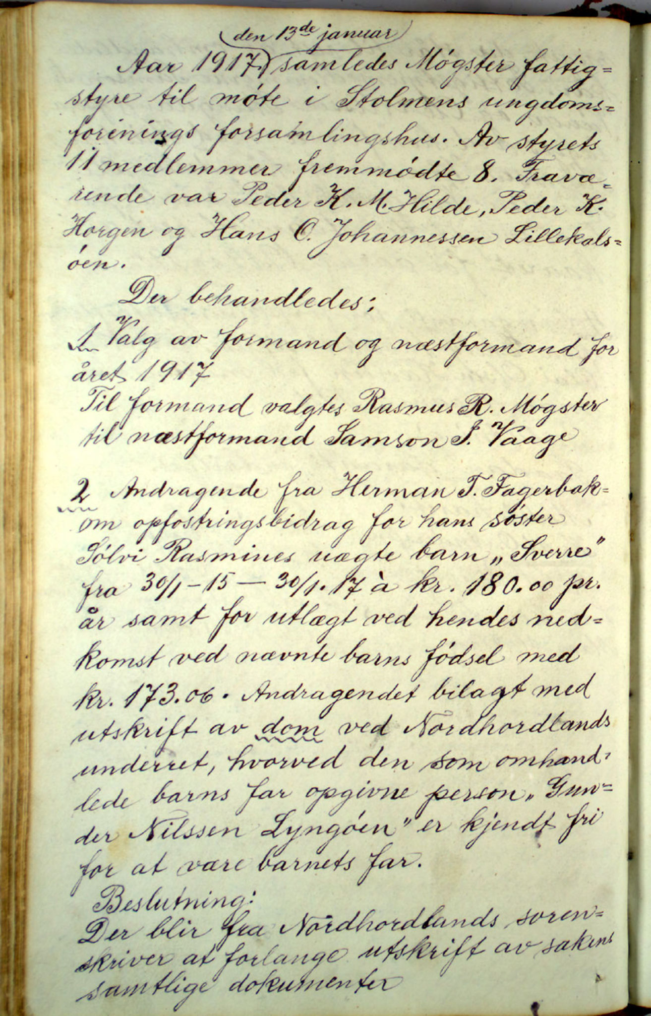 Austevoll kommune. Fattigstyret, IKAH/1244-311/A/Aa/L0001: Møtebok for Møgster fattigkommisjon og fattigstyre, 1846-1920, p. 188b