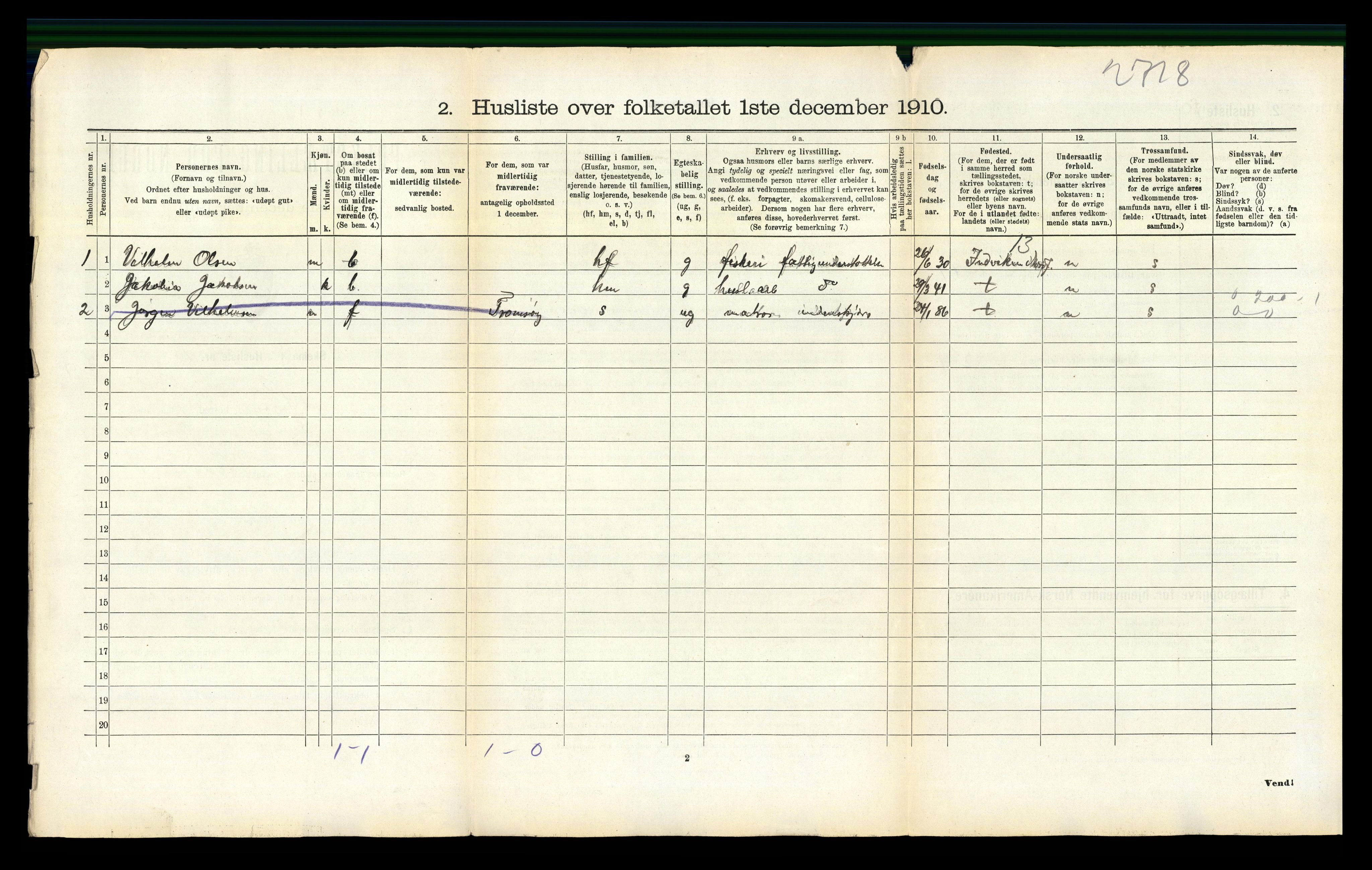 RA, 1910 census for Herøy, 1910, p. 450