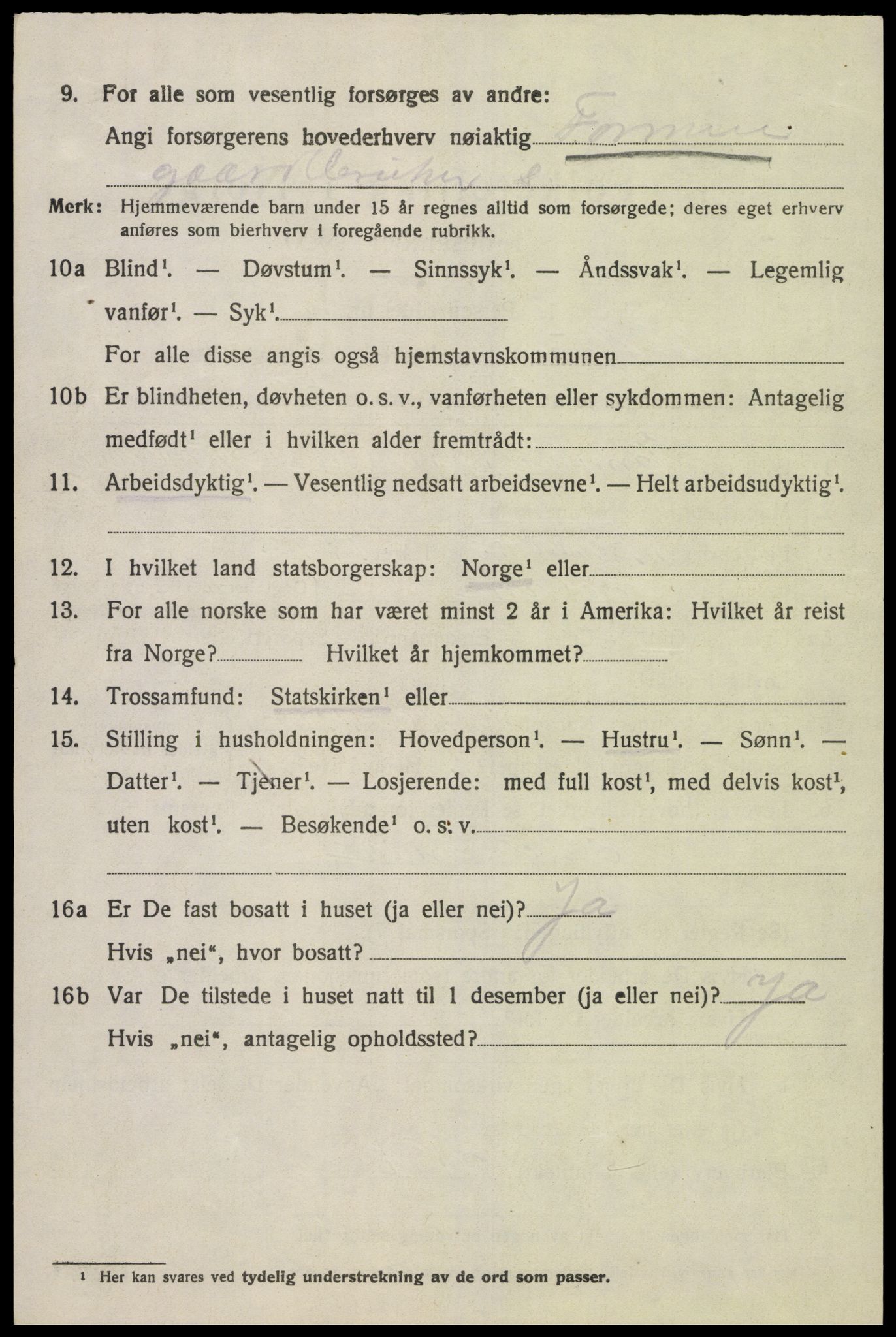 SAK, 1920 census for Holum, 1920, p. 1604