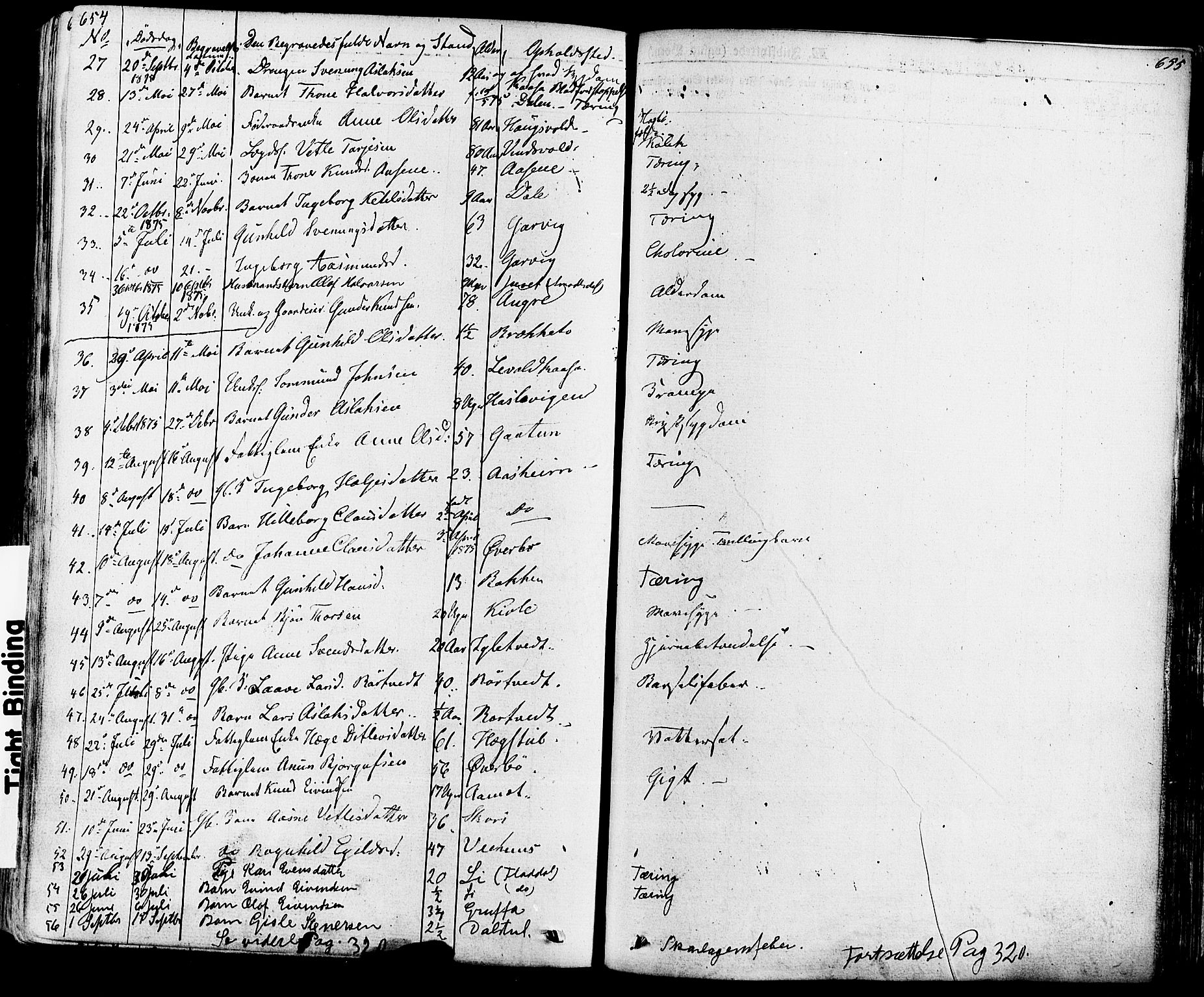 Seljord kirkebøker, SAKO/A-20/F/Fa/L0013: Parish register (official) no. I 13, 1866-1876, p. 654-655