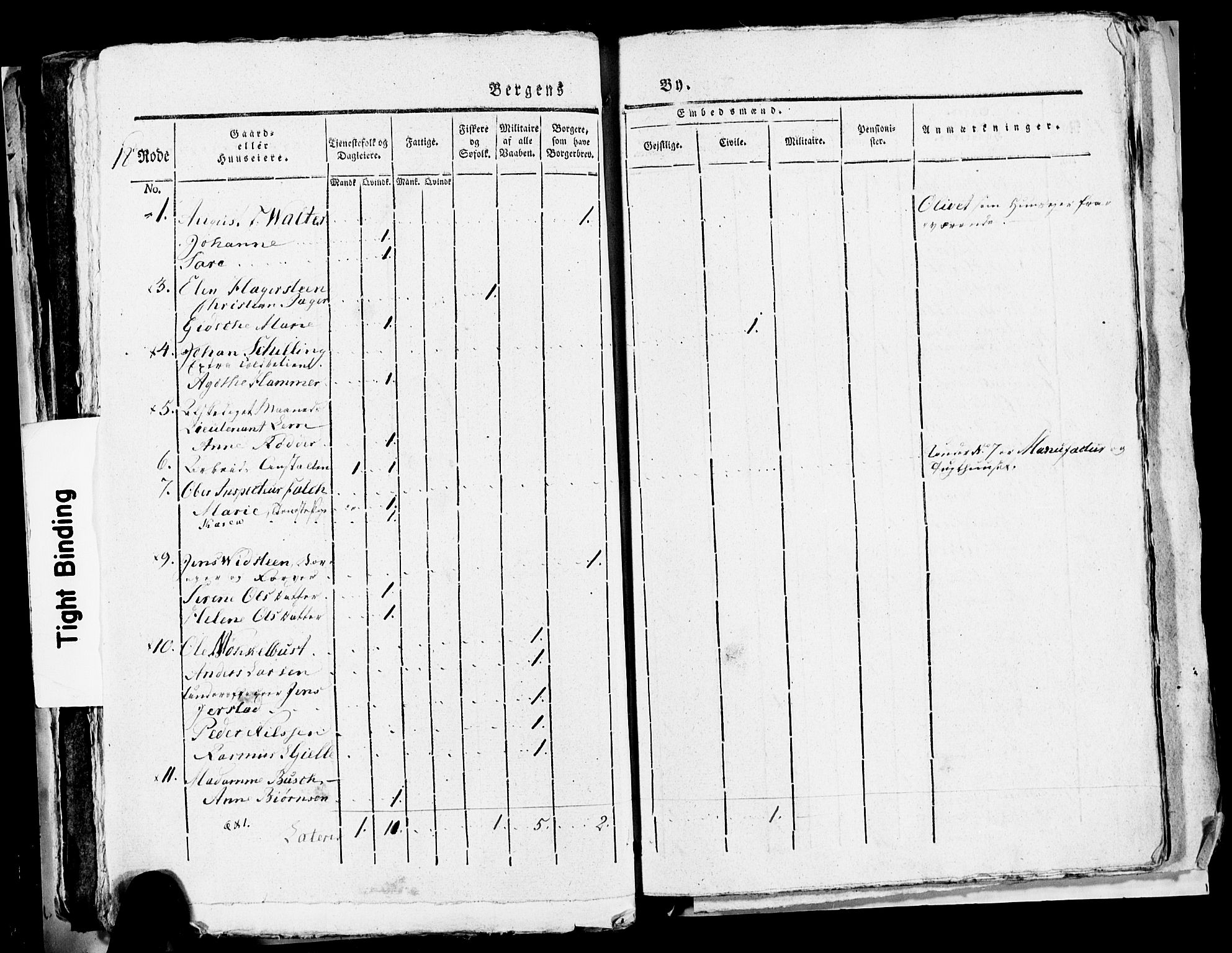 SAB, 1815 Census for Bergen, 1815, p. 739