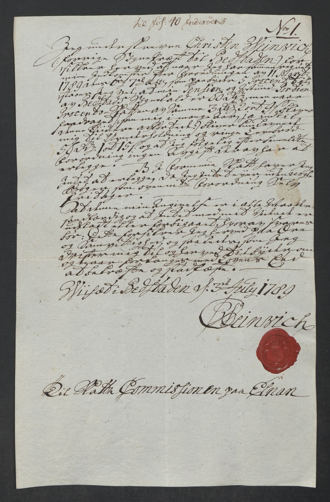 Rentekammeret inntil 1814, Reviderte regnskaper, Mindre regnskaper, AV/RA-EA-4068/Rf/Rfe/L0017: Inderøy fogderi, Jarlsberg grevskap, 1789, p. 135
