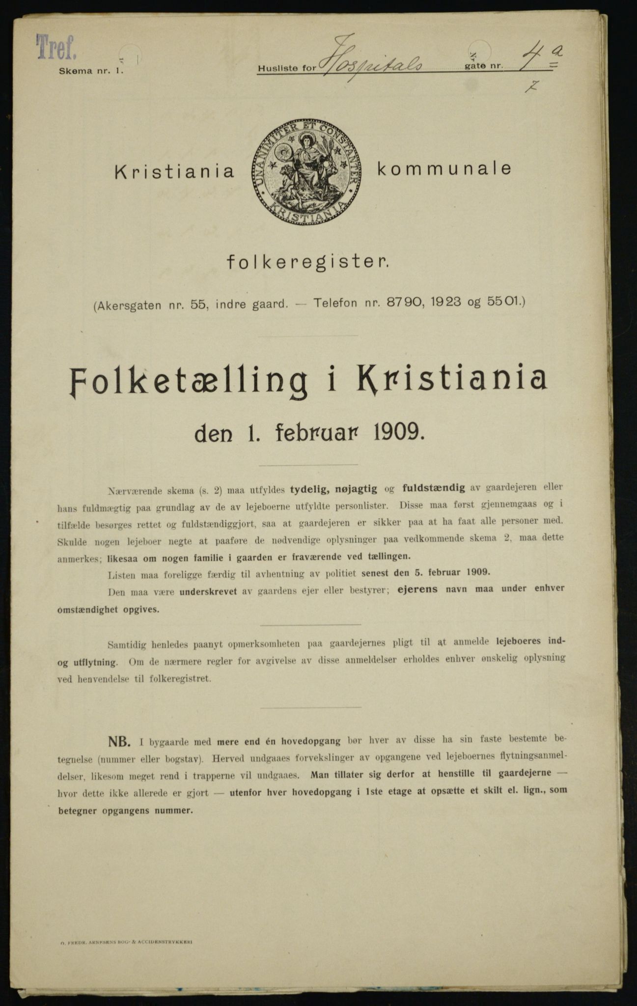 OBA, Municipal Census 1909 for Kristiania, 1909, p. 37589