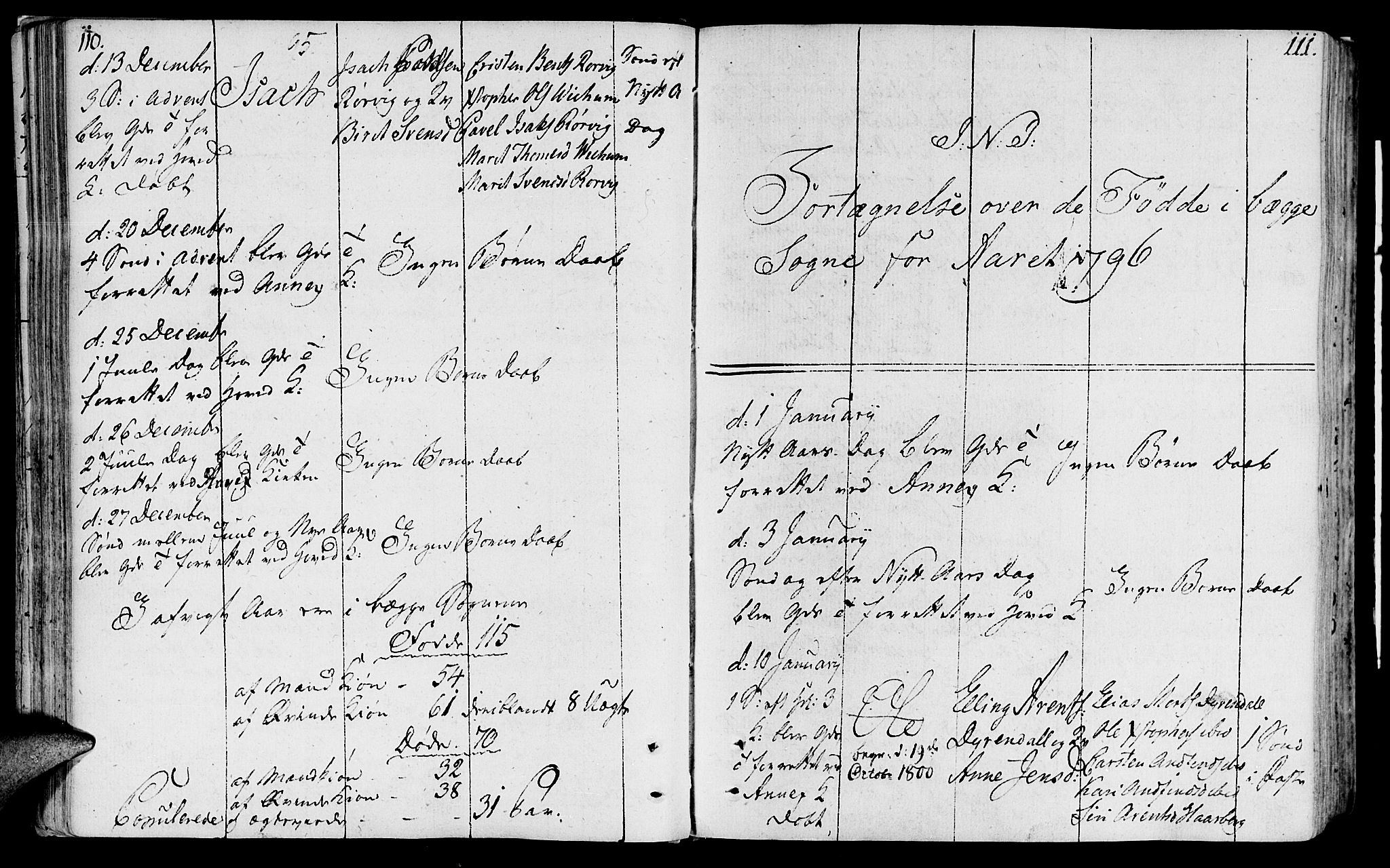 Ministerialprotokoller, klokkerbøker og fødselsregistre - Sør-Trøndelag, SAT/A-1456/646/L0606: Parish register (official) no. 646A04, 1791-1805, p. 110-111