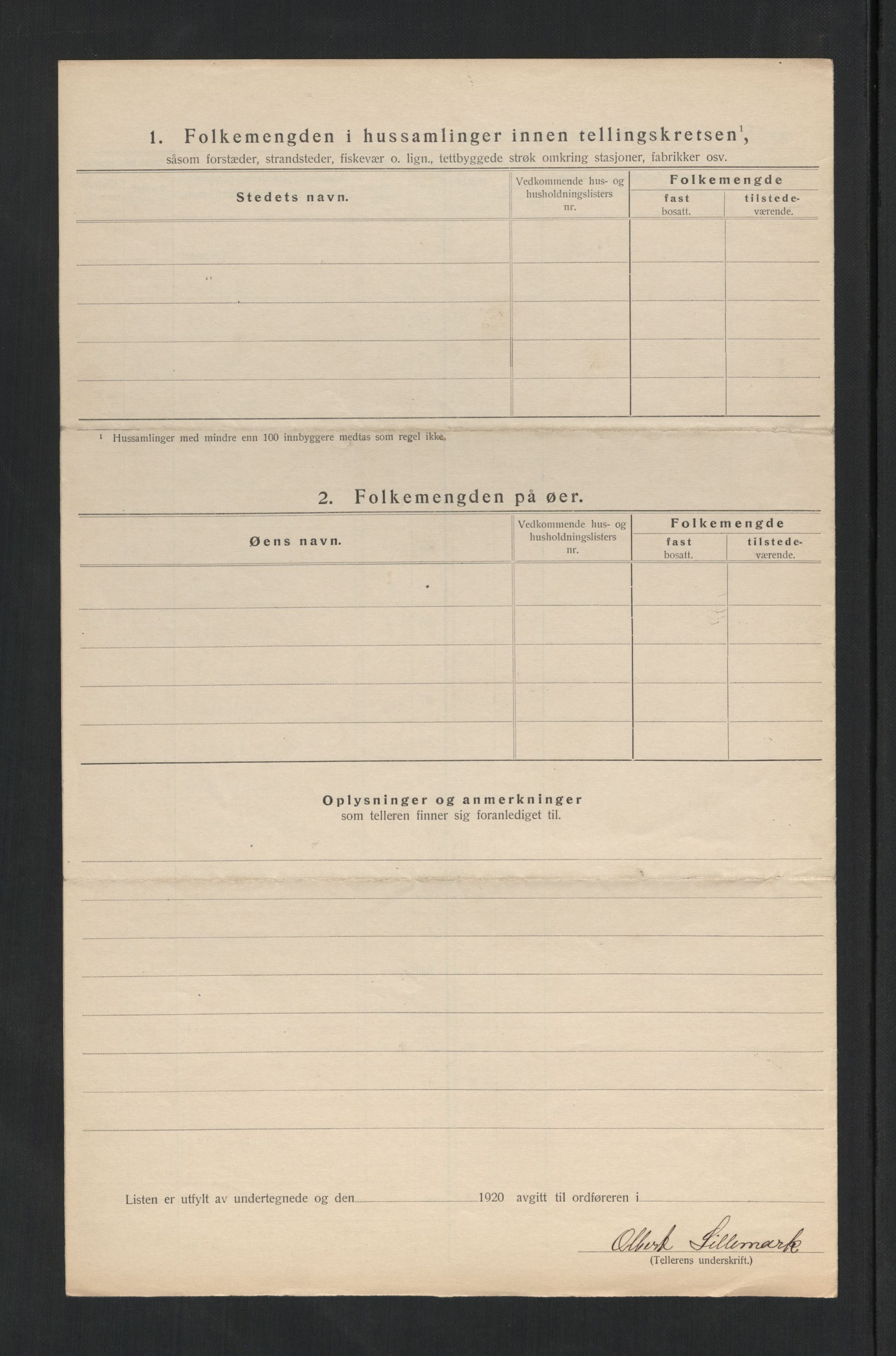 SAT, 1920 census for Mosvik, 1920, p. 17