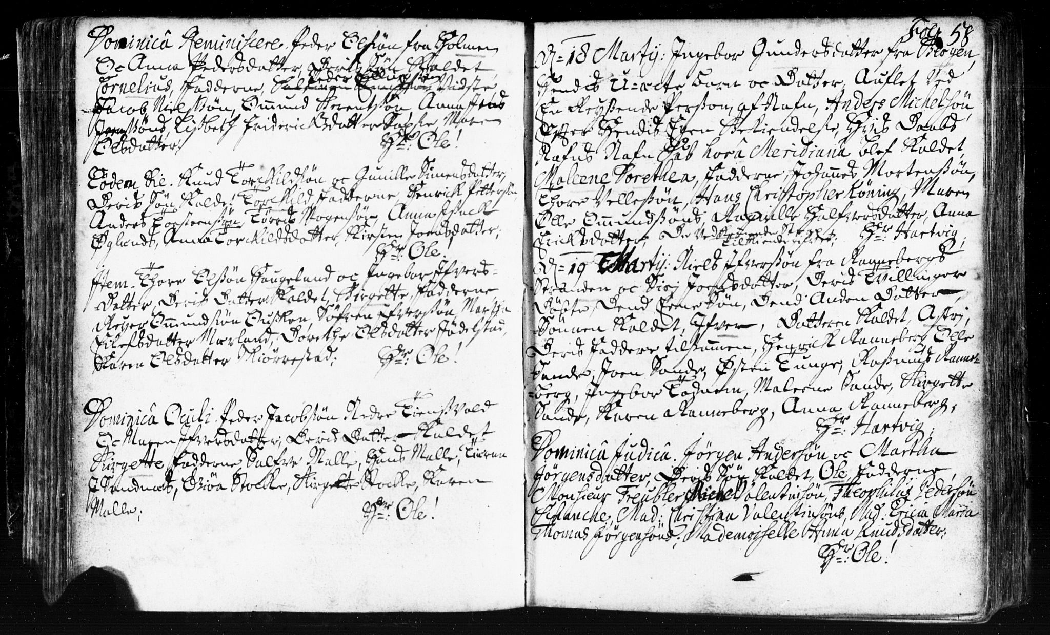 Domkirken sokneprestkontor, SAST/A-101812/001/30/30BB/L0002: Parish register (copy) no. B 2, 1714-1733, p. 58