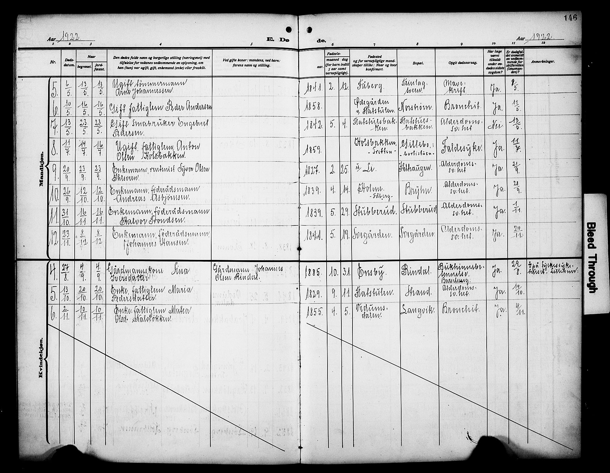 Øyer prestekontor, AV/SAH-PREST-084/H/Ha/Hab/L0007: Parish register (copy) no. 7, 1913-1928, p. 146