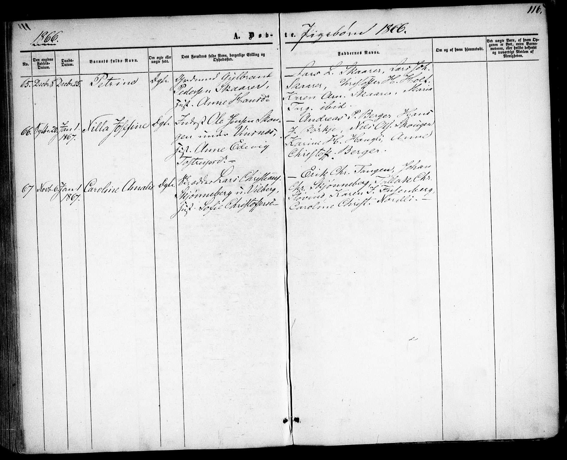 Fet prestekontor Kirkebøker, AV/SAO-A-10370a/F/Fa/L0011: Parish register (official) no. I 11, 1857-1866, p. 116