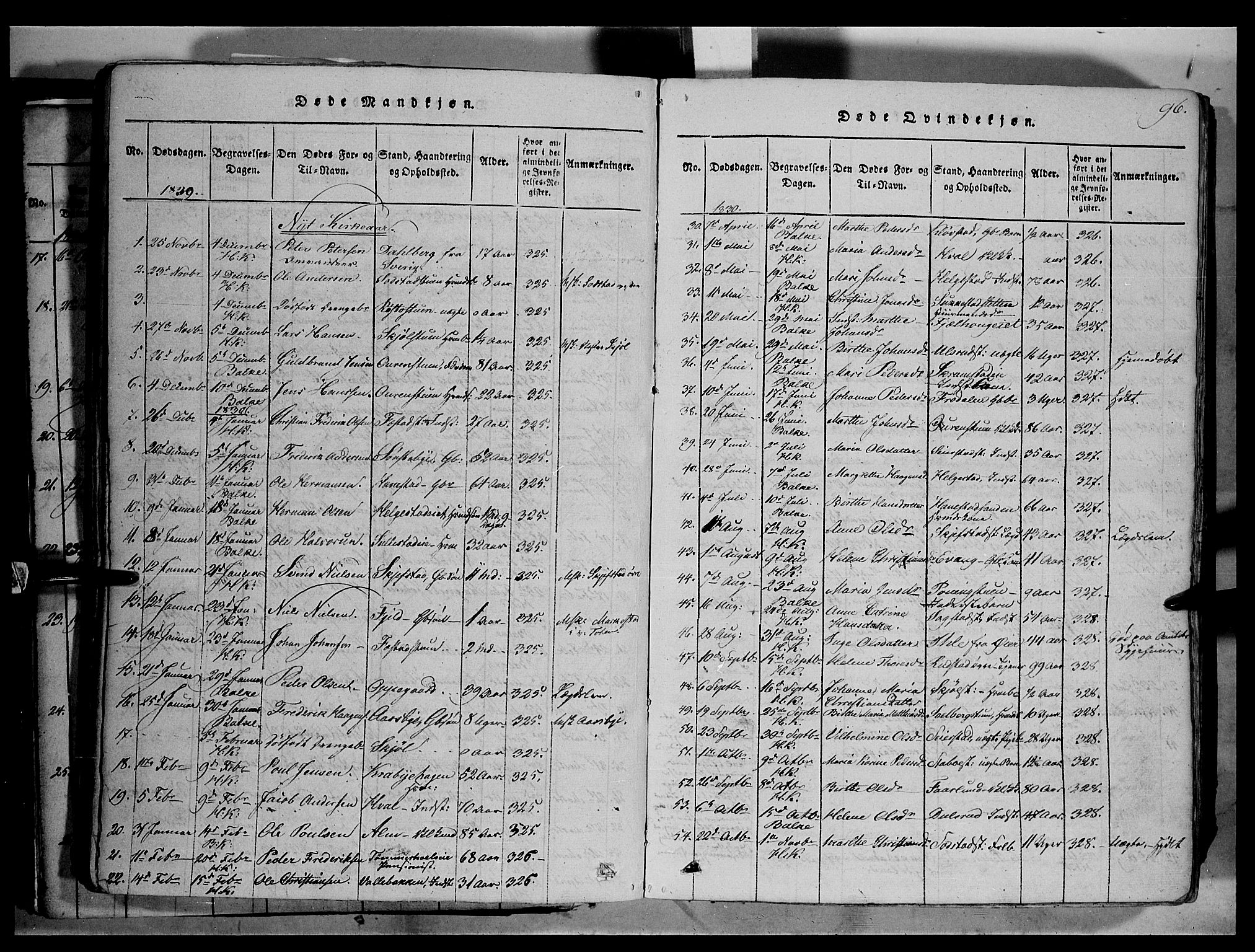 Østre Toten prestekontor, SAH/PREST-104/H/Ha/Haa/L0001: Parish register (official) no. 1, 1828-1839, p. 96