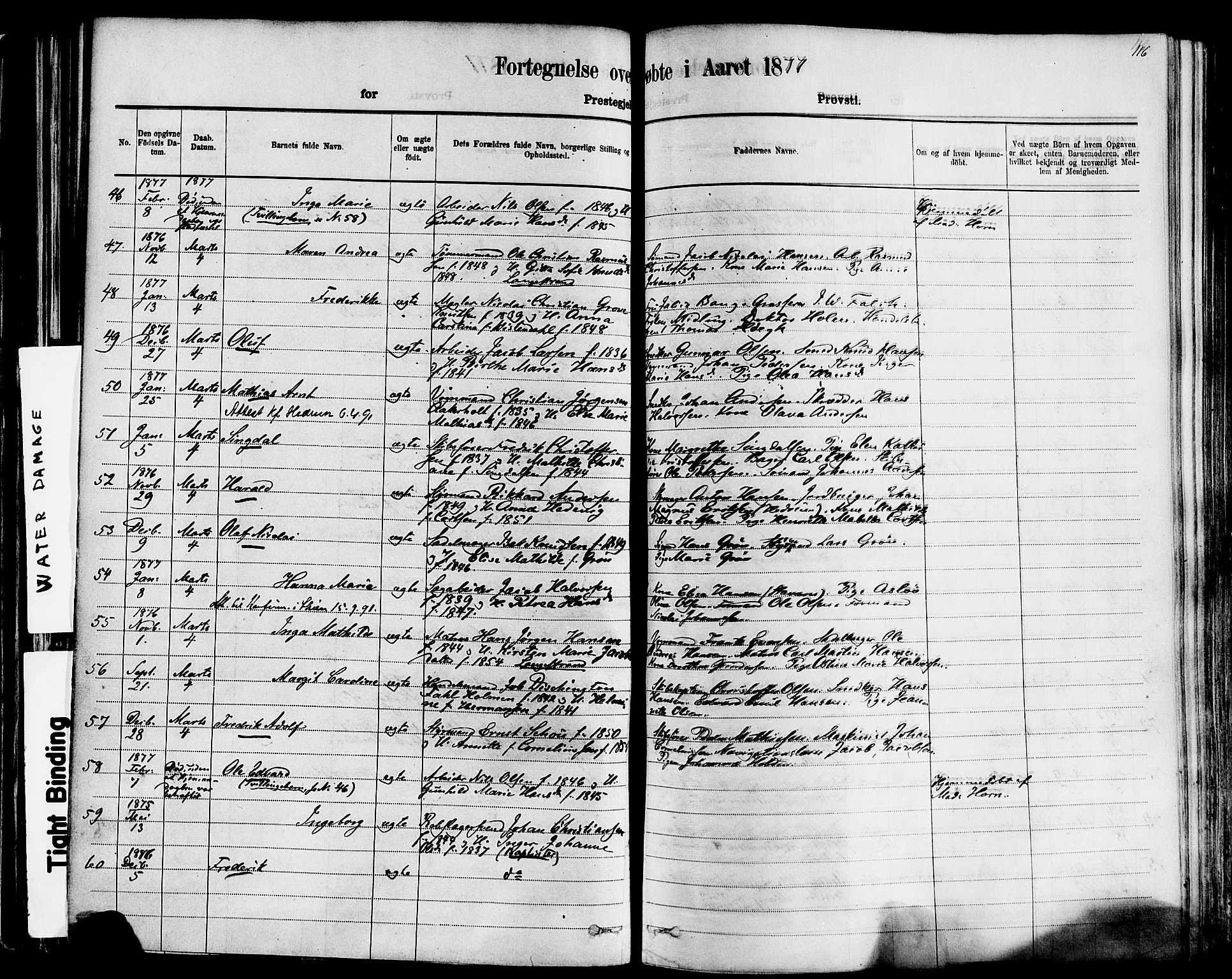 Larvik kirkebøker, SAKO/A-352/F/Fa/L0006: Parish register (official) no. I 6, 1871-1883, p. 116