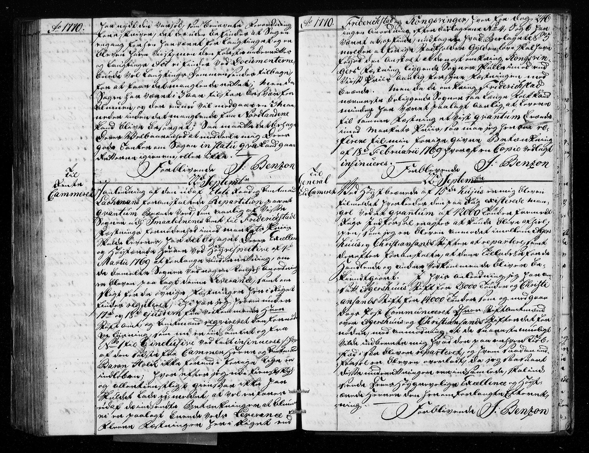 Stattholderembetet 1572-1771, AV/RA-EA-2870/Bf/L0008: Stattholderprotokoll (allmenn kopibok), 1769-1770, p. 245b-246a