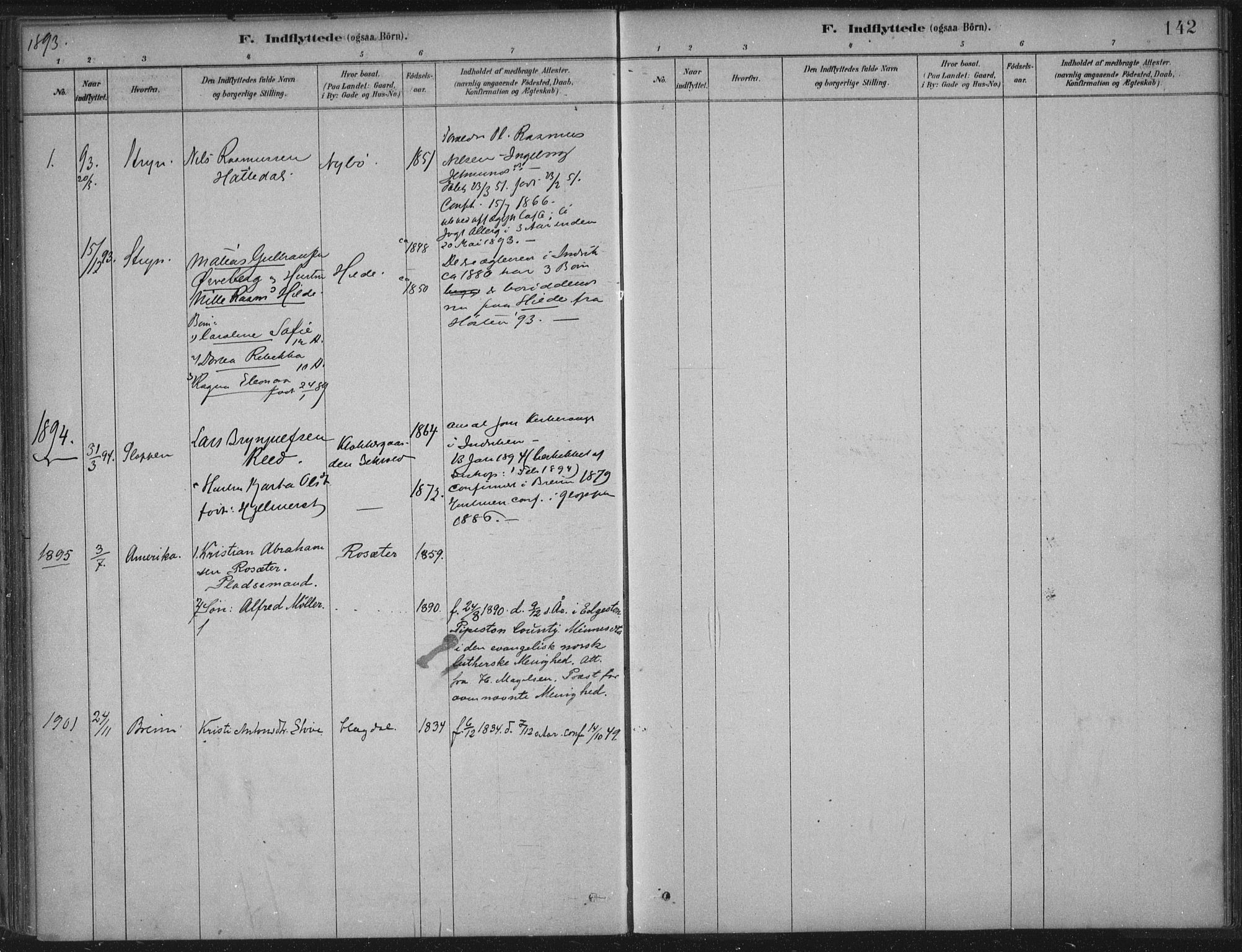 Innvik sokneprestembete, AV/SAB-A-80501: Parish register (official) no. B  1, 1879-1902, p. 142