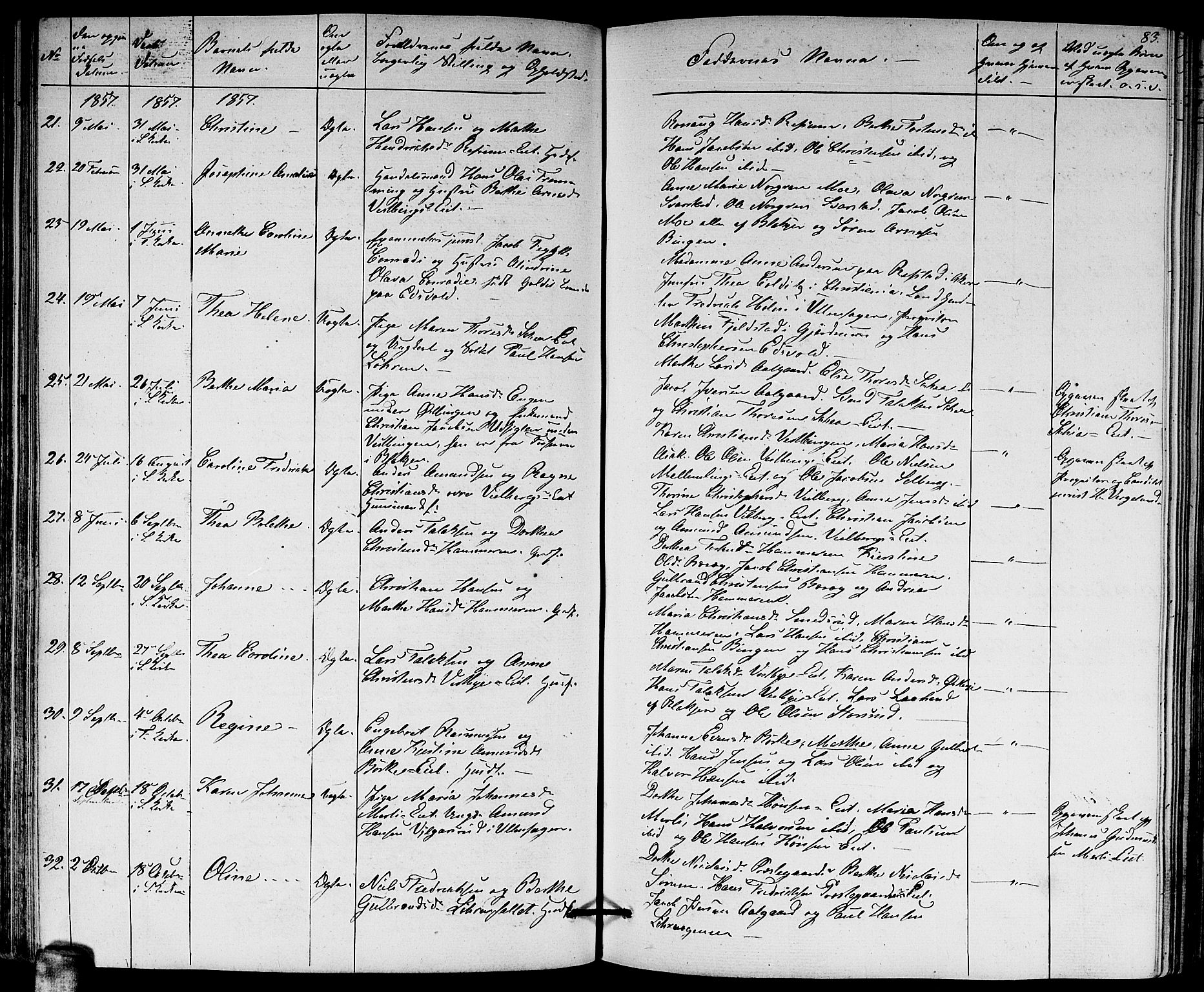 Sørum prestekontor Kirkebøker, AV/SAO-A-10303/G/Ga/L0003: Parish register (copy) no. I 3, 1846-1863, p. 83