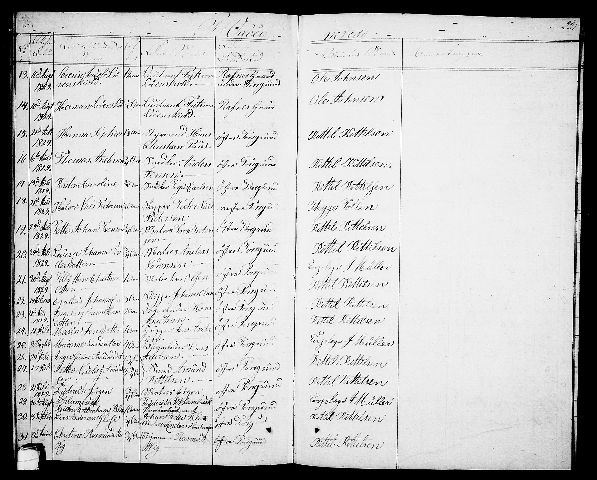Porsgrunn kirkebøker , SAKO/A-104/G/Gb/L0002: Parish register (copy) no. II 2, 1828-1841, p. 221