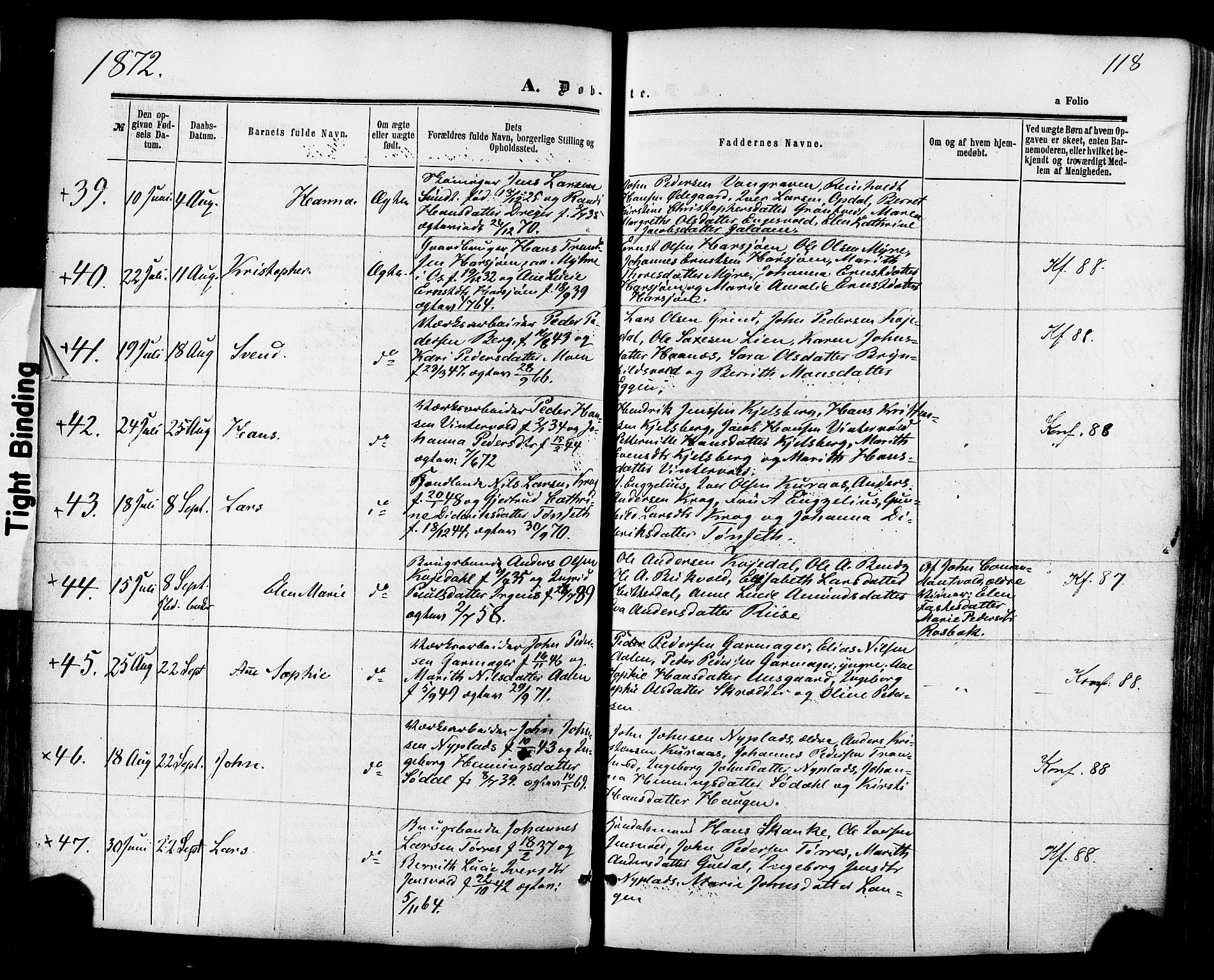 Ministerialprotokoller, klokkerbøker og fødselsregistre - Sør-Trøndelag, AV/SAT-A-1456/681/L0932: Parish register (official) no. 681A10, 1860-1878, p. 118