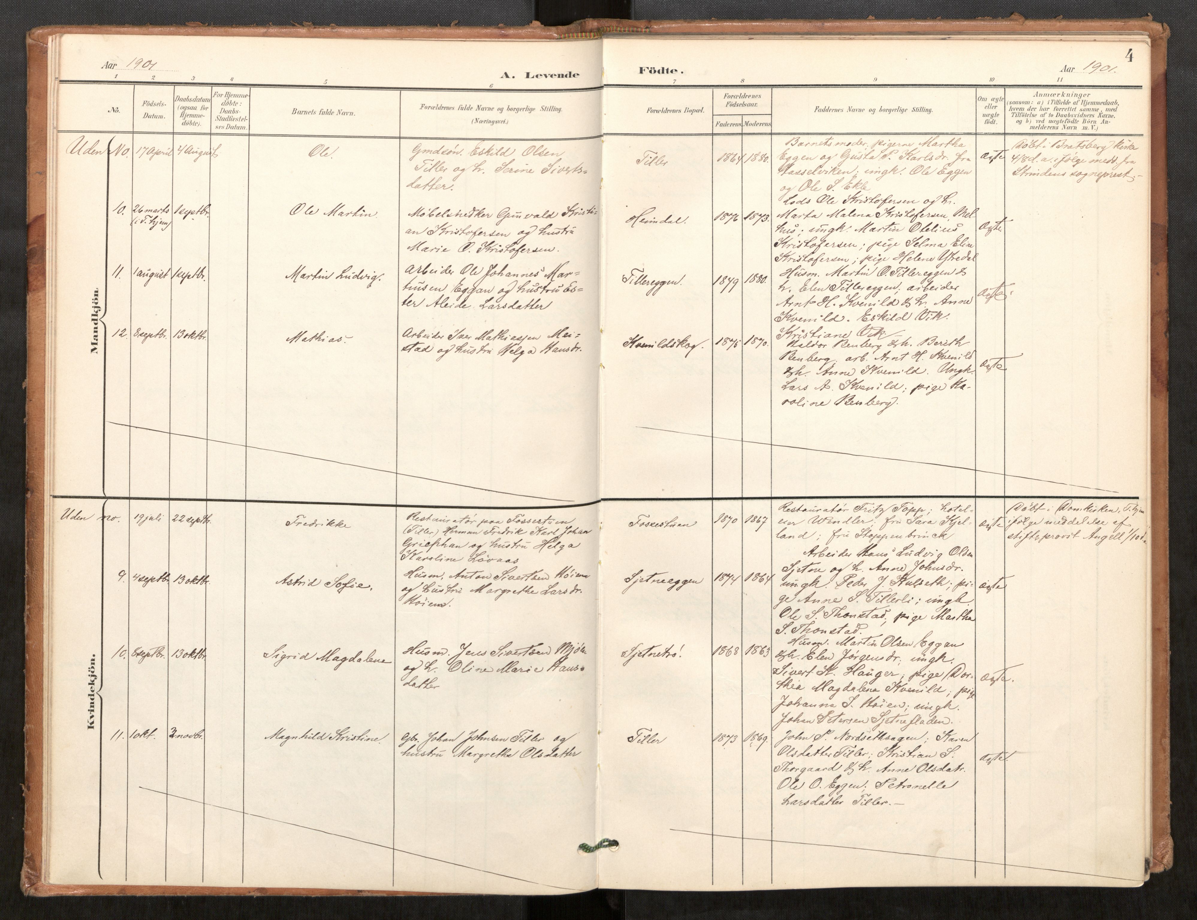 Klæbu sokneprestkontor, SAT/A-1112: Parish register (official) no. 2, 1900-1916, p. 4