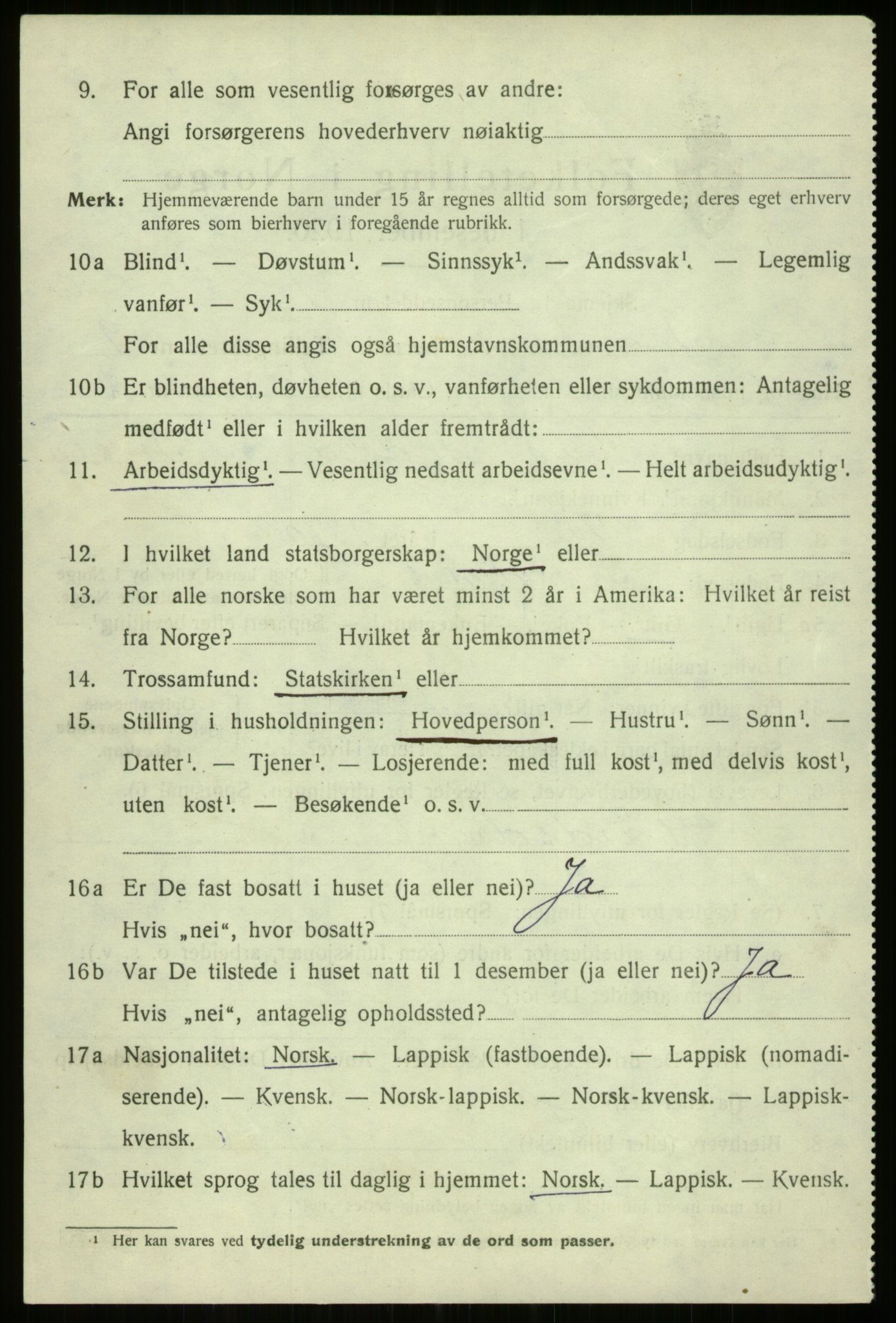 SATØ, 1920 census for Trondenes, 1920, p. 7366