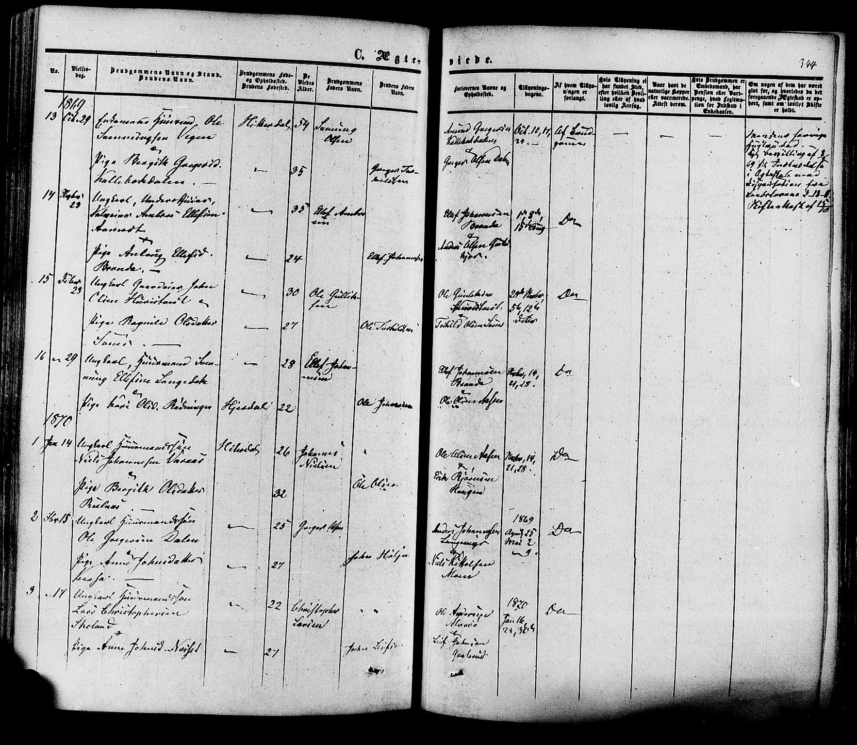 Heddal kirkebøker, SAKO/A-268/F/Fa/L0007: Parish register (official) no. I 7, 1855-1877, p. 344