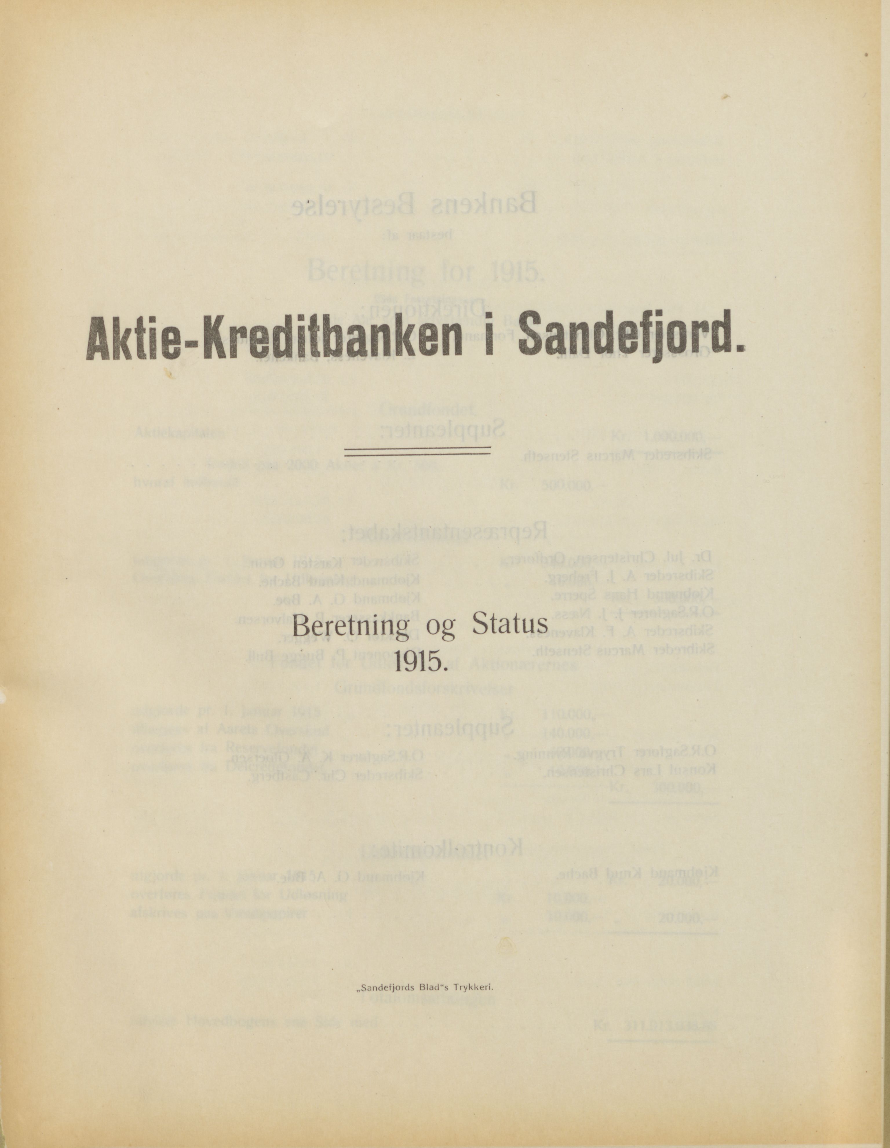 Privatbanken i Sandefjord AS, VEMU/ARS-A-1256/X/L0001: Årsberetninger, 1912-1929, p. 24