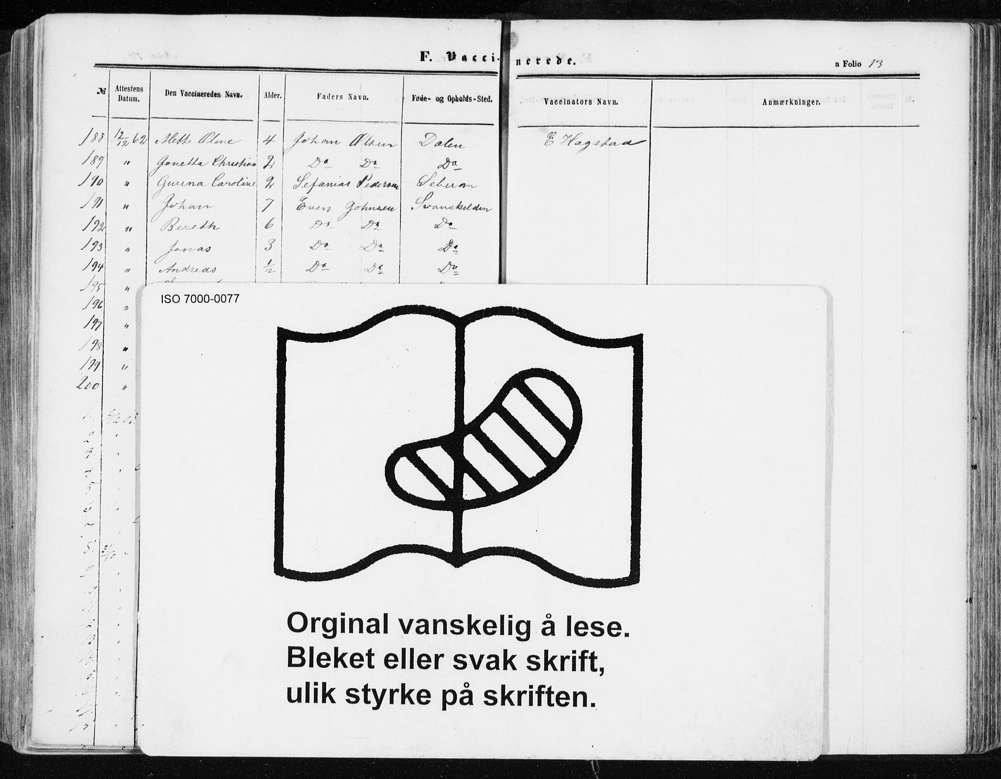 Ministerialprotokoller, klokkerbøker og fødselsregistre - Sør-Trøndelag, AV/SAT-A-1456/634/L0531: Parish register (official) no. 634A07, 1861-1870, p. 13