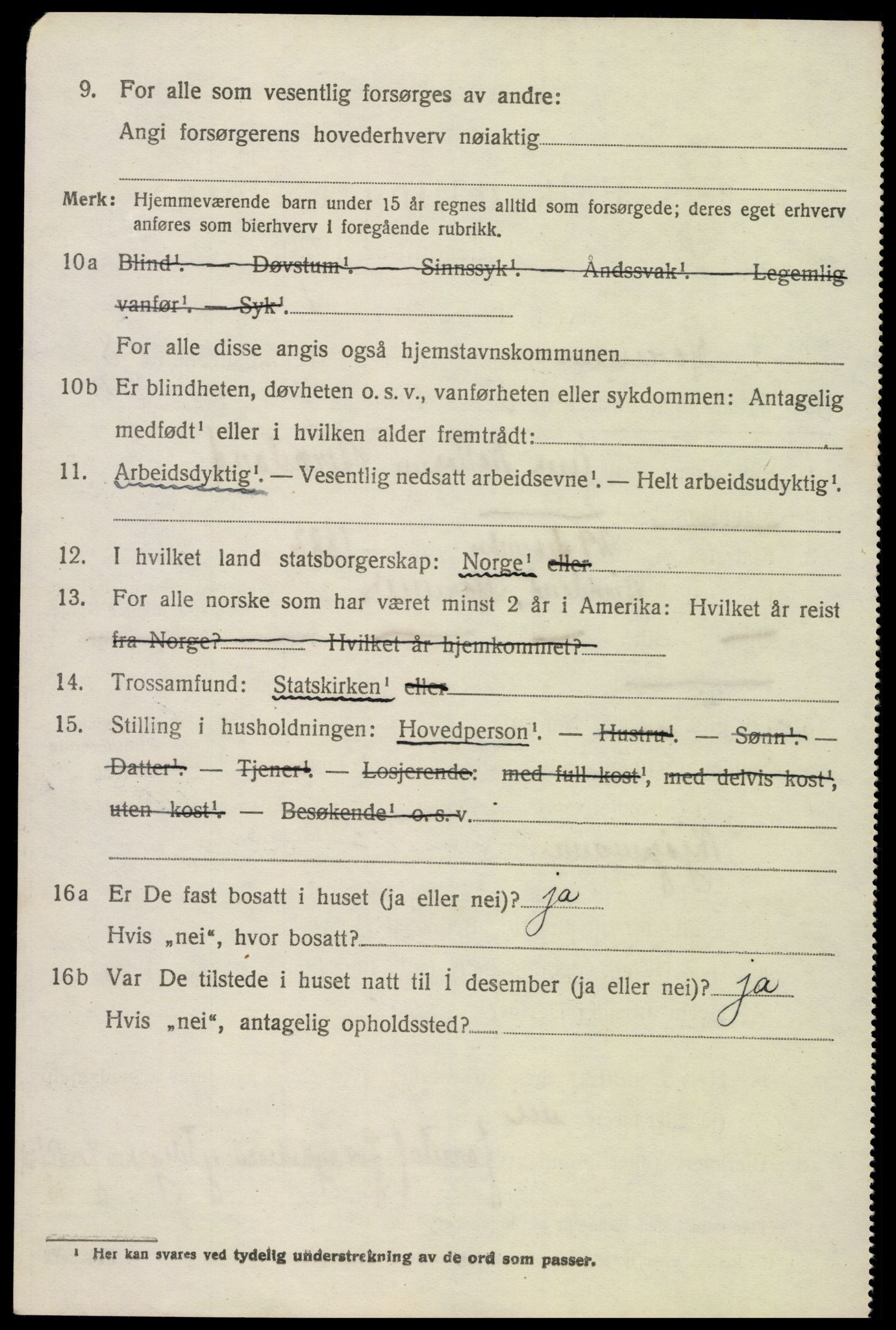 SAK, 1920 census for Hornnes, 1920, p. 1832