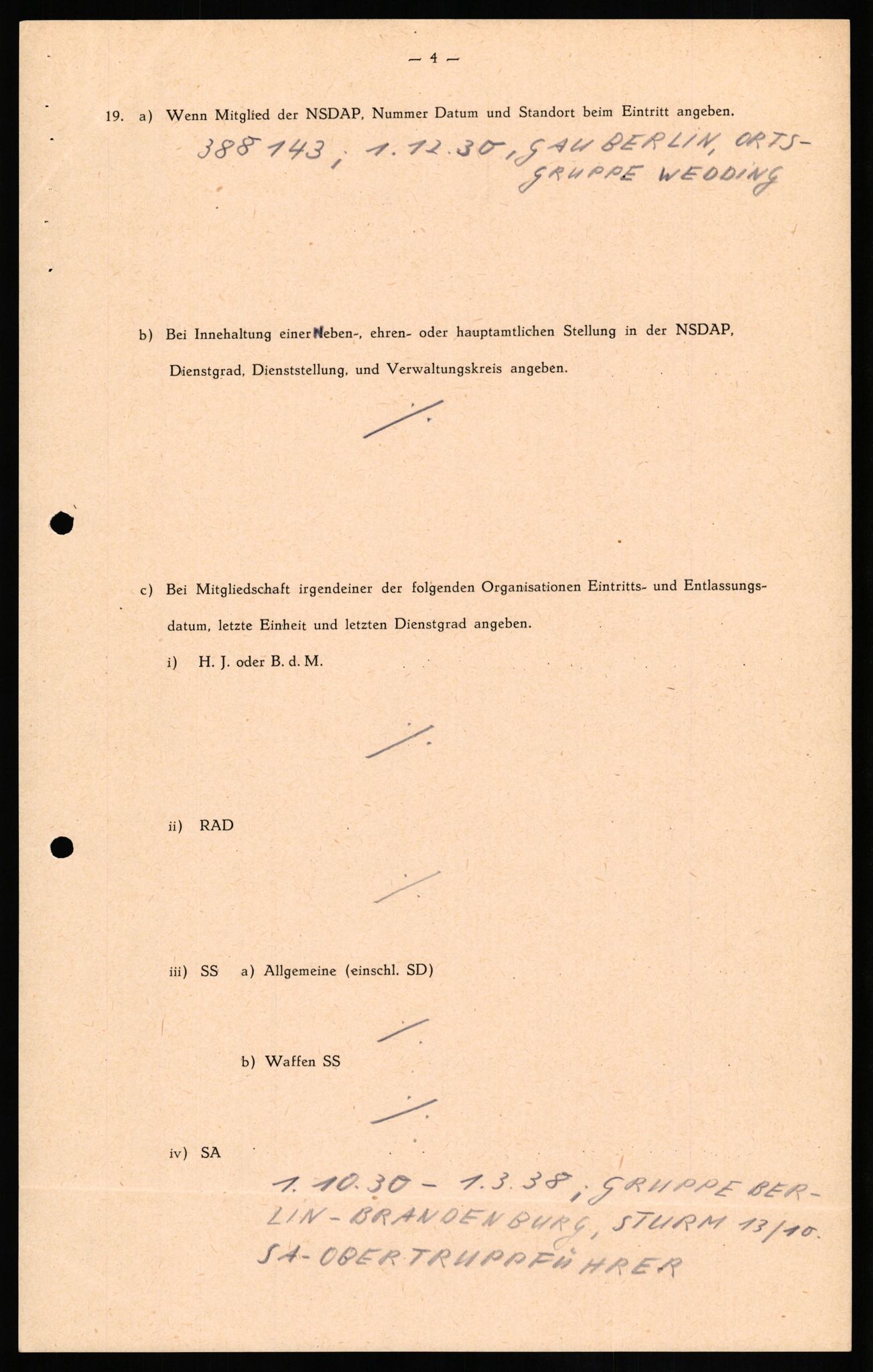 Forsvaret, Forsvarets overkommando II, RA/RAFA-3915/D/Db/L0019: CI Questionaires. Tyske okkupasjonsstyrker i Norge. Tyskere., 1945-1946, p. 557
