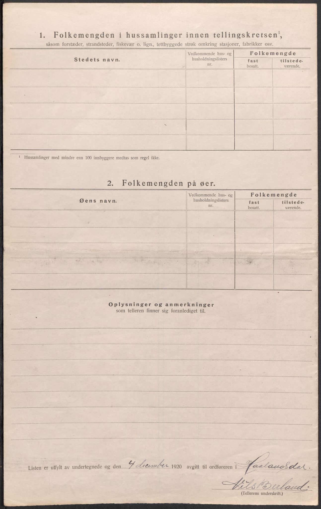 SAB, 1920 census for Hålandsdal, 1920, p. 22