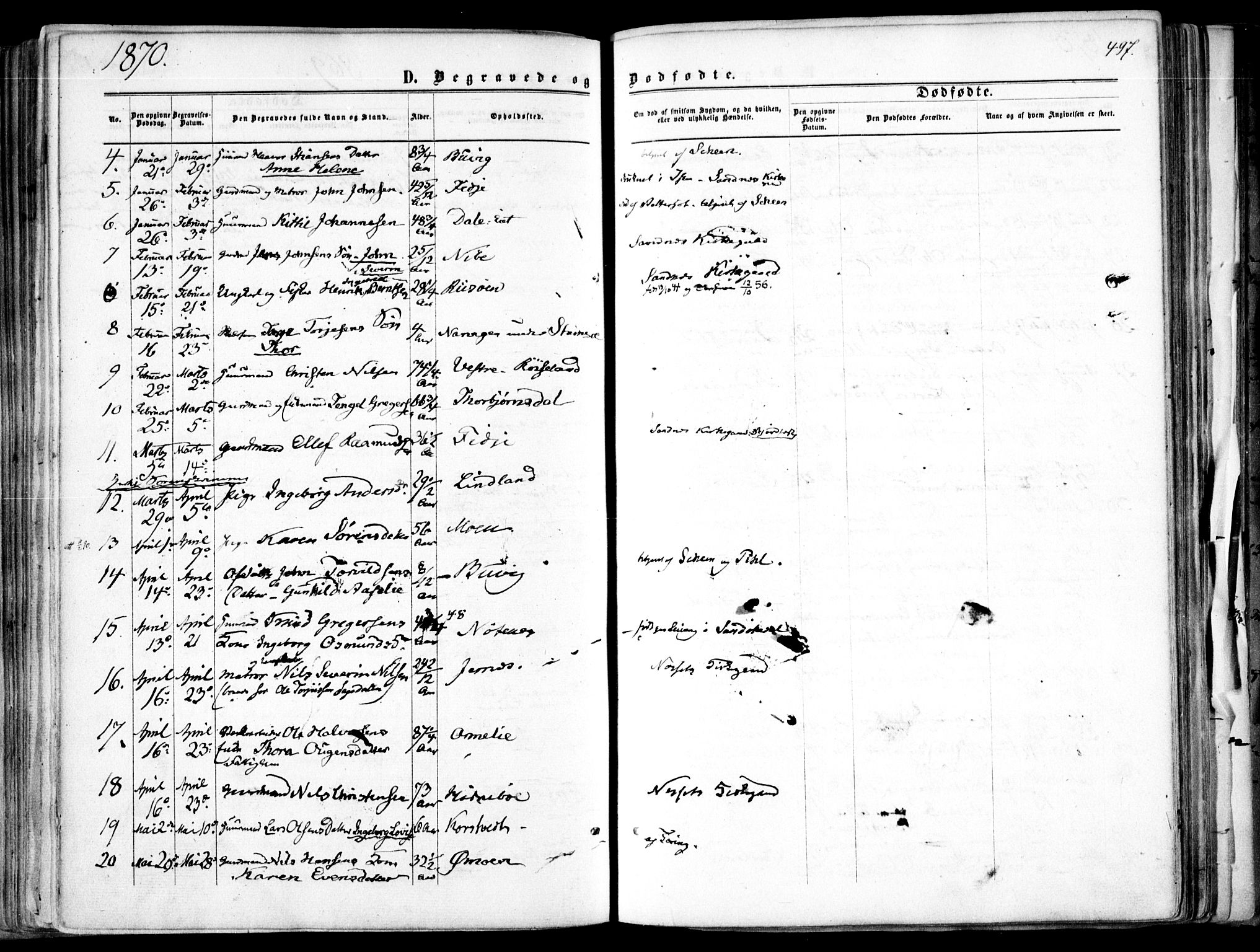 Søndeled sokneprestkontor, AV/SAK-1111-0038/F/Fa/L0003: Parish register (official) no. A 3, 1861-1879, p. 497