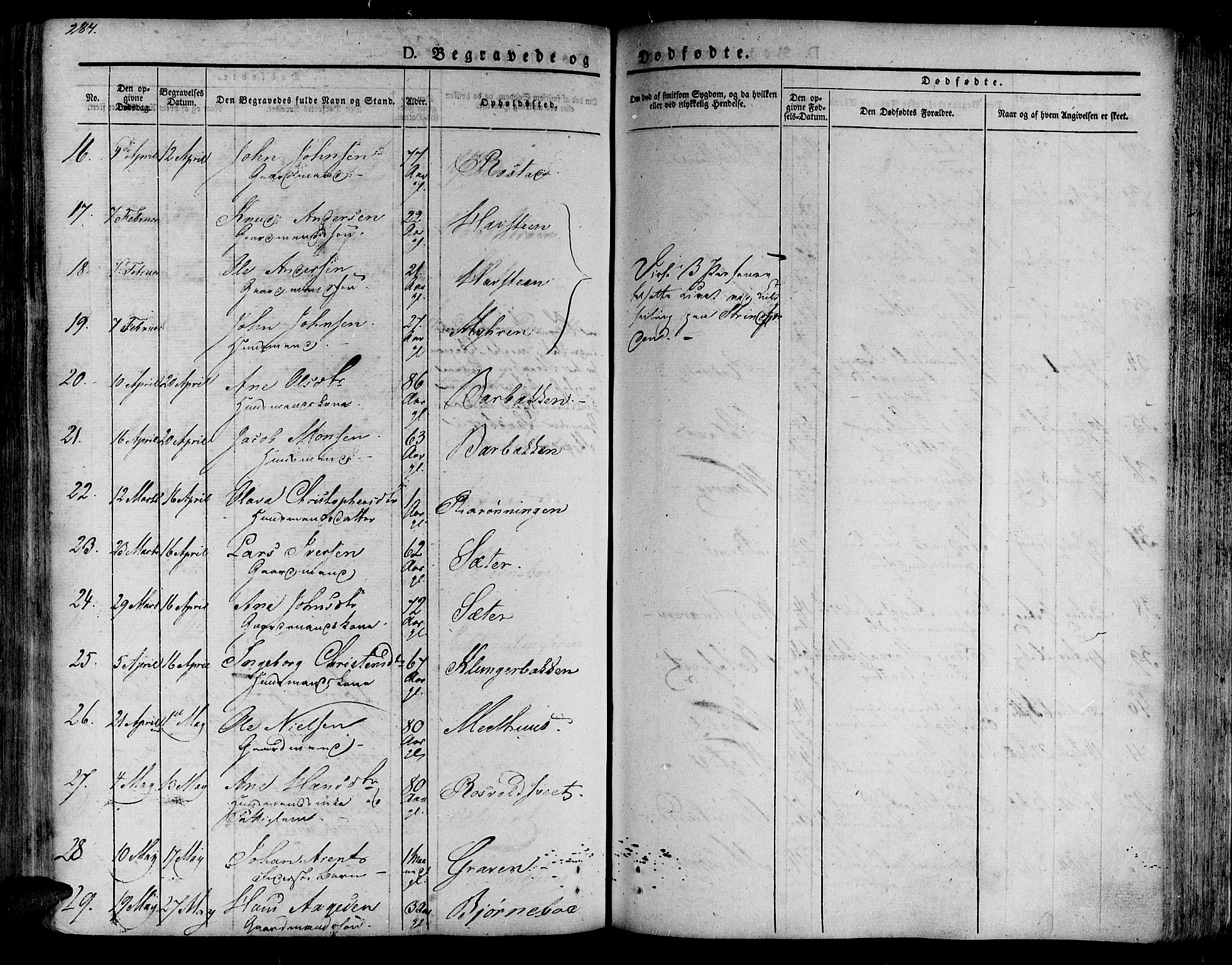 Ministerialprotokoller, klokkerbøker og fødselsregistre - Nord-Trøndelag, SAT/A-1458/701/L0006: Parish register (official) no. 701A06, 1825-1841, p. 287