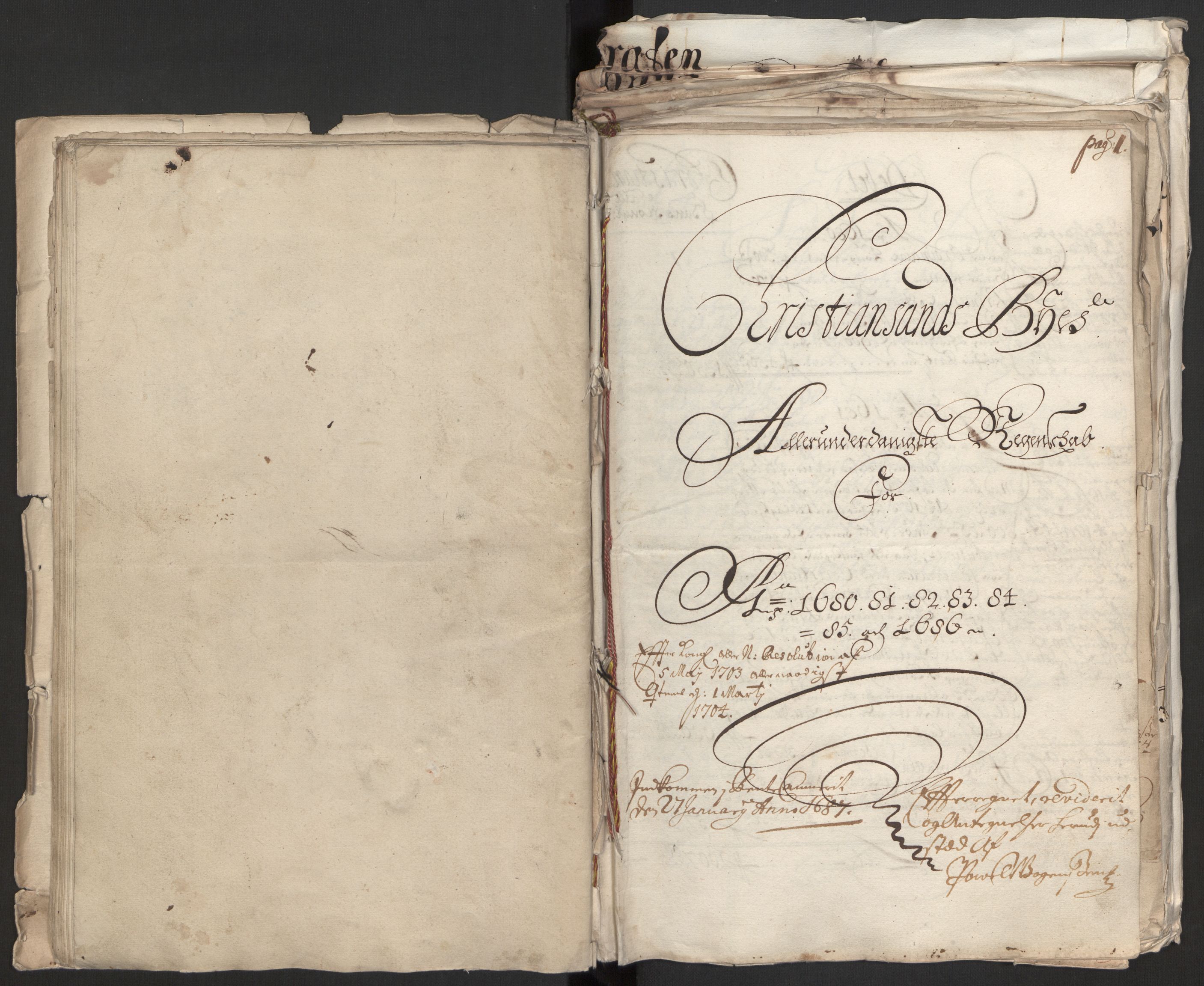 Rentekammeret inntil 1814, Reviderte regnskaper, Byregnskaper, RA/EA-4066/R/Rm/L0258: [M1] Kontribusjonsregnskap, 1664-1700, p. 36